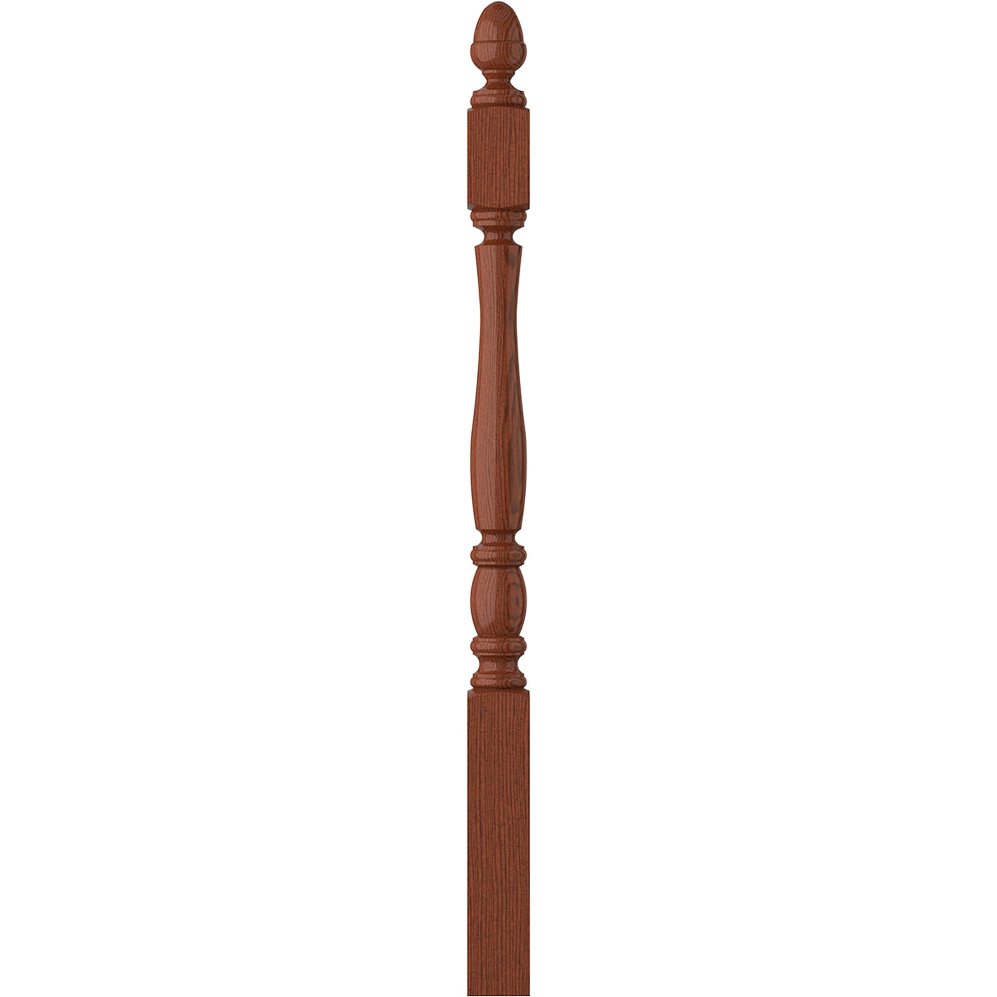 L.J. Smith Stair Systems LJP-3240-BRZC LaSalle 3-in x 47.4375-in Unfinished Brazilian cherry Starting Stair Newel Post