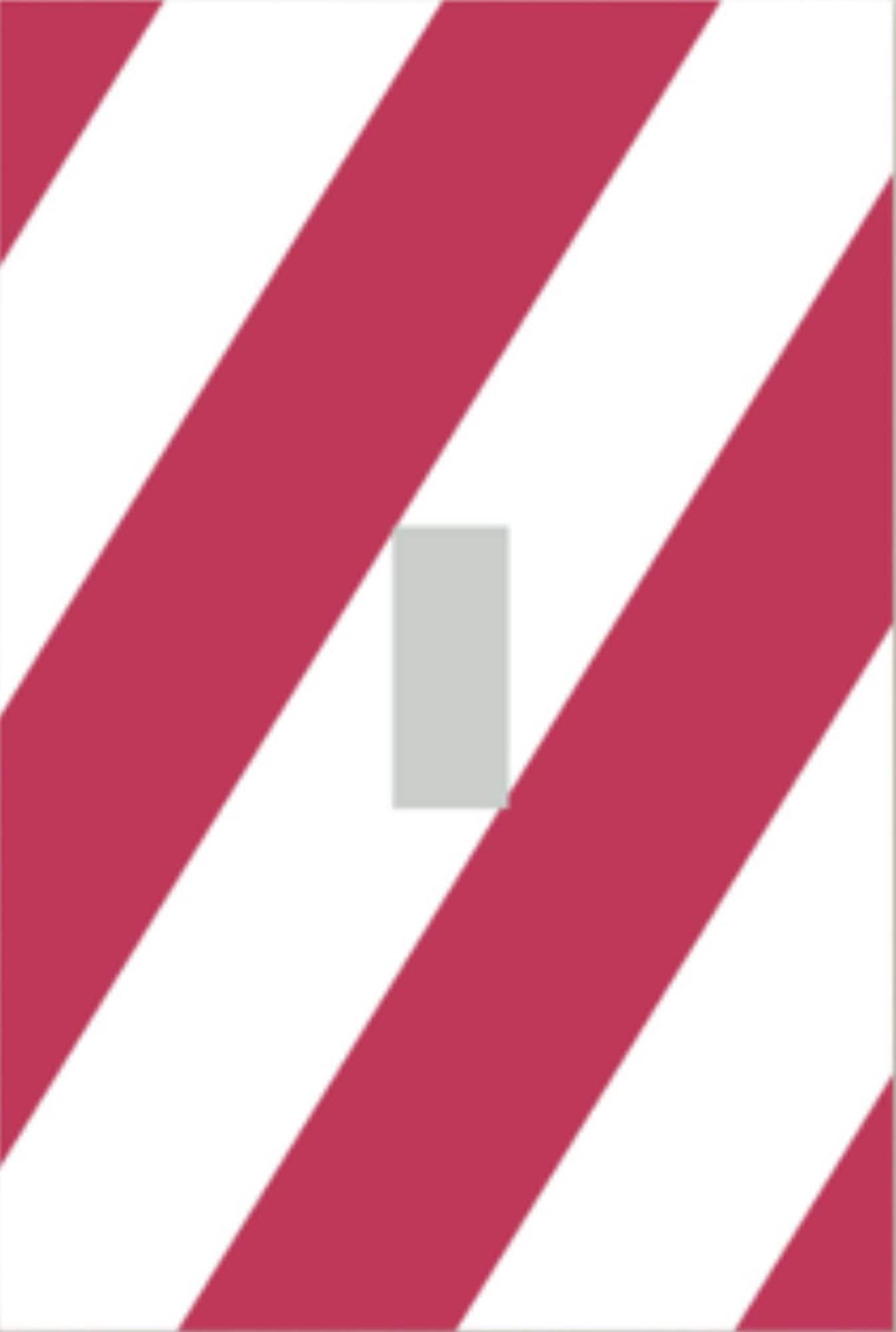 Switch Ups 423287 Magenta Stripes 1-Gang Jumbo Size Magnetic Magenta Stripes Polyresin Indoor Screwless Decorator Wall Plate