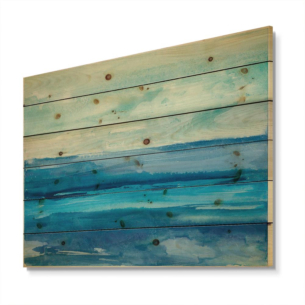 Designart 30-in H x 40-in W Coastal Wood Print at Lowes.com