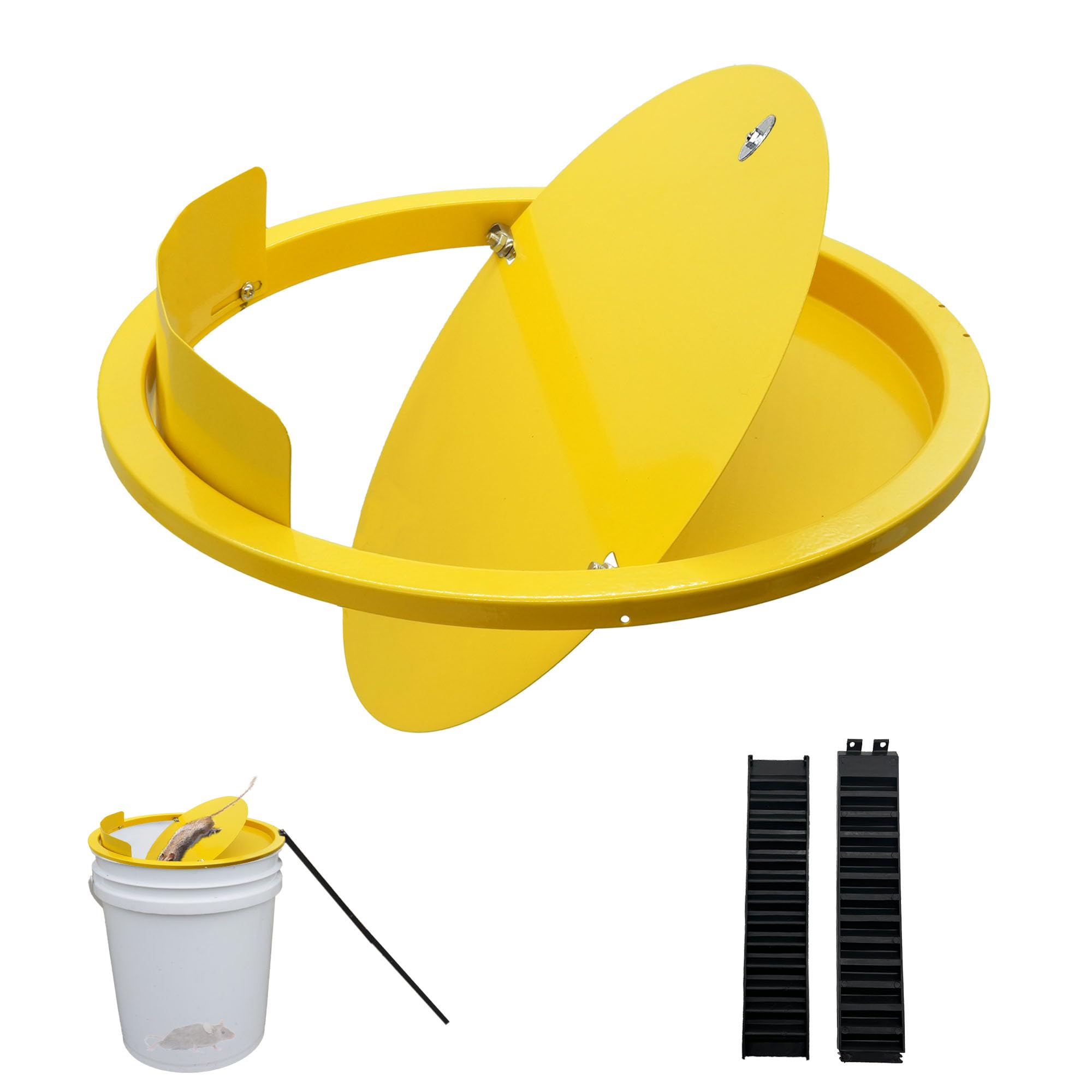 Oyezvary  Mouse Trap Metal Bucket Lid for 5 Gallon Buckets Auto Reset Repeat Catch Indoor Outdoor Strong Steel Safe for Children Pets Easy