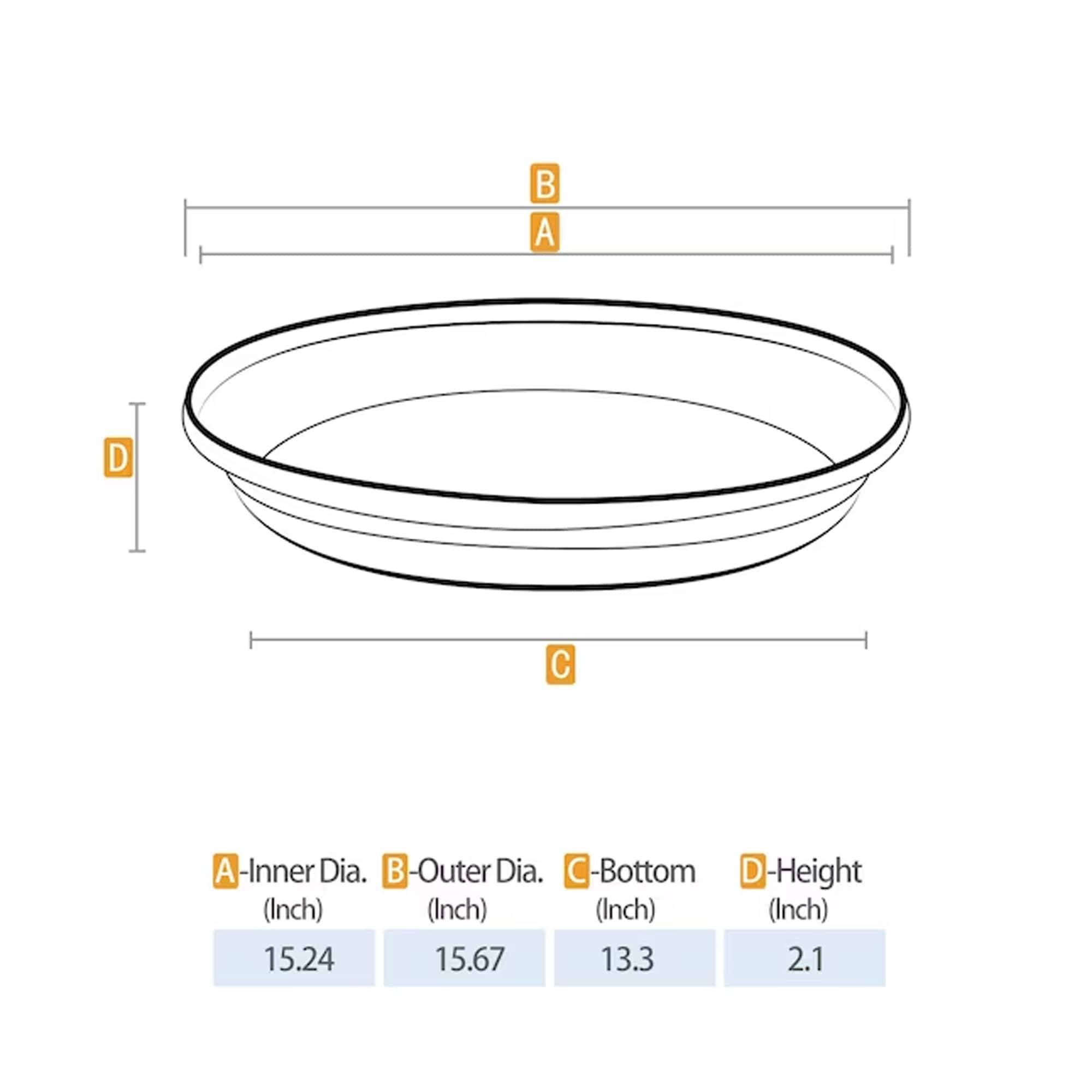 allen + roth MLF0816PRG Plant-Saucers - View #5