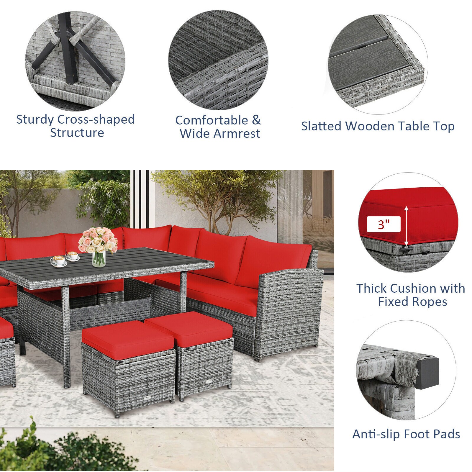WELLFOR OUJ67190CRE+ Patio-Conversation-Sets - View #6