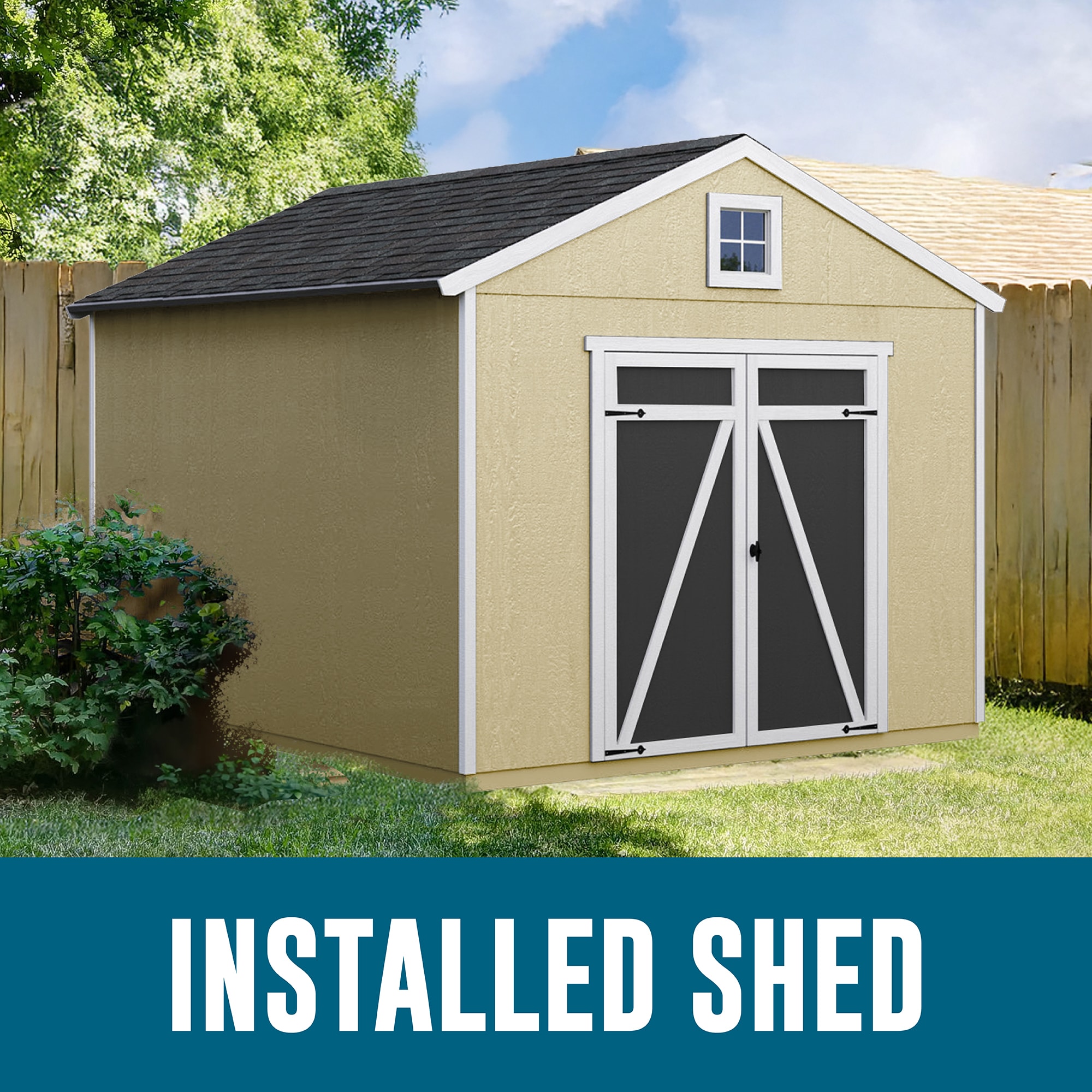 Heartland Statesman 10-ft x 12-ft Gable Style Wood Outdoor Storage Shed with 1 Windows 1 Doors (Installation Included) #63454-3