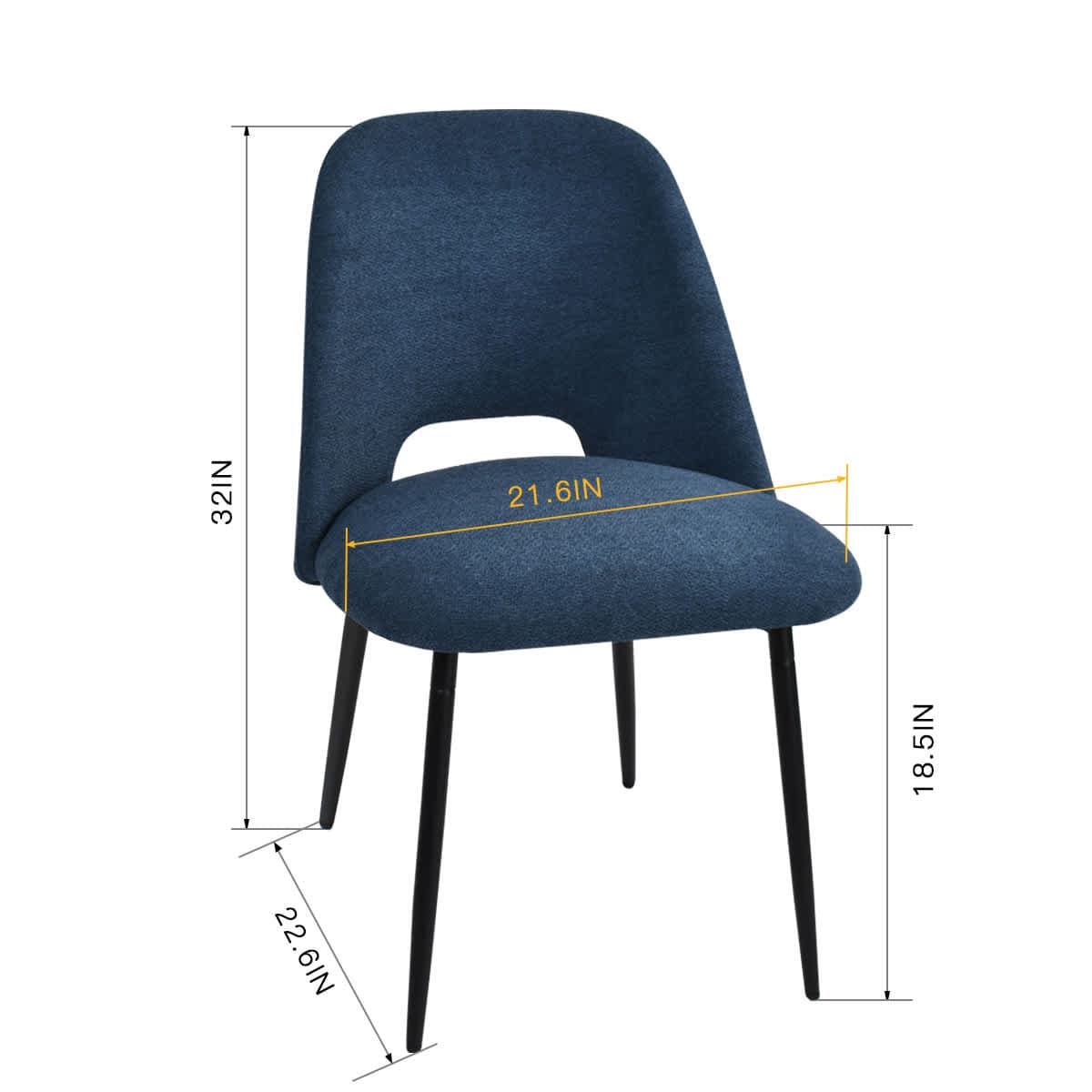 Maison Boucle EDWIN-CHAIR-BLUE Dining-Chairs - View #3