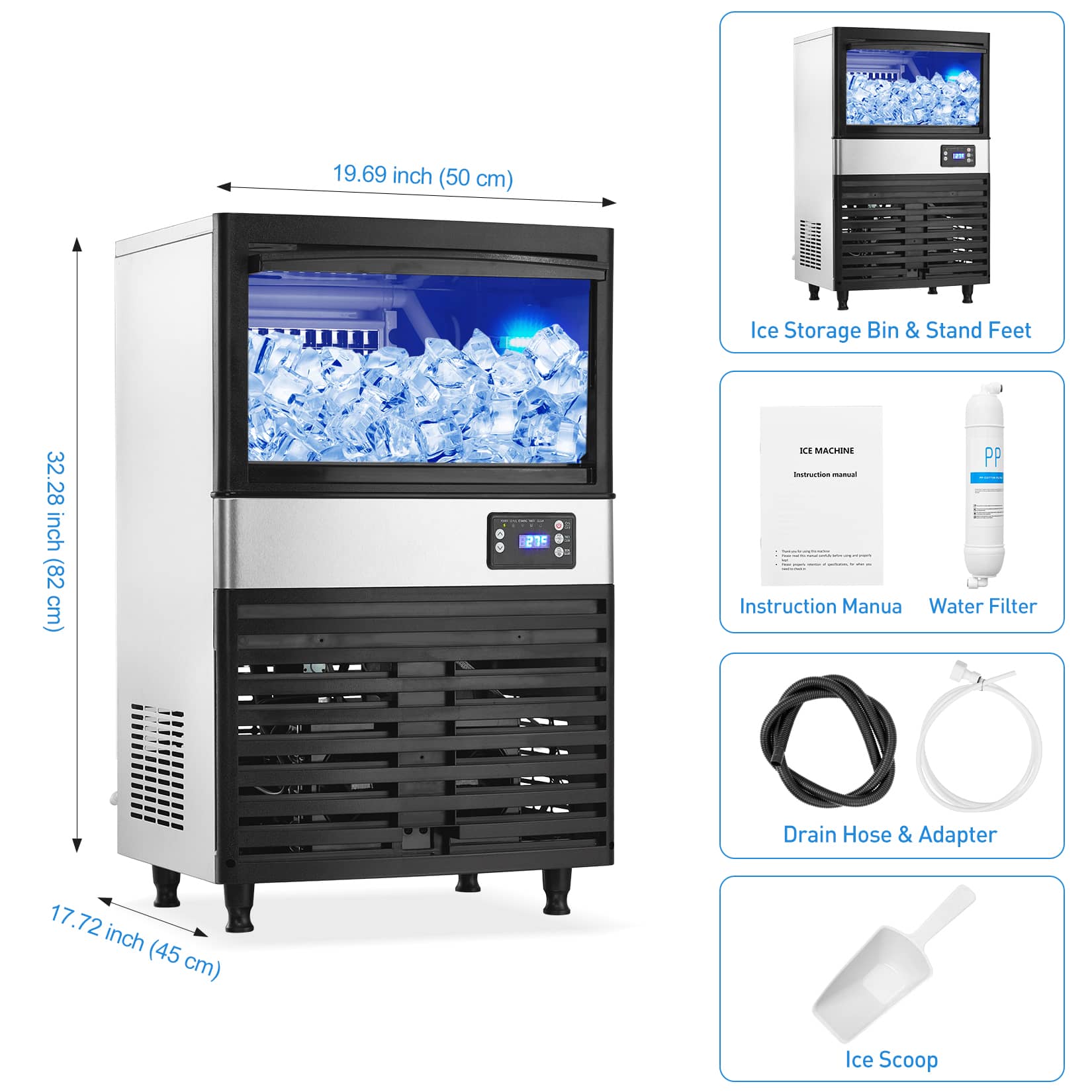 Qeetex CJ-PHO-108GXV70 Commercial-Ice-Makers - View #2