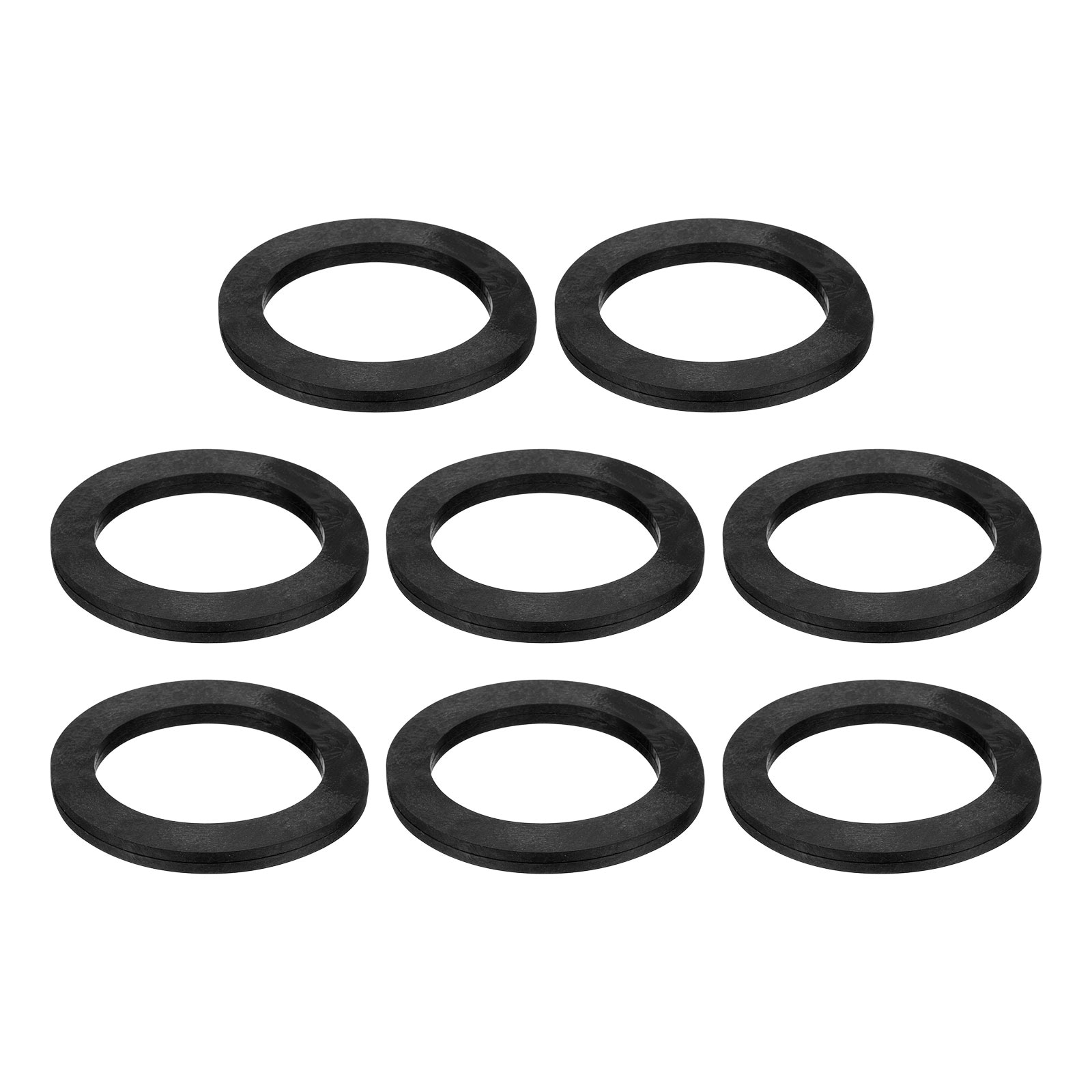 Unique Bargains 8pcs Solid Nitrile Rubber Flat Washer DN65 3-1/8inch OD x 2-1/2inch ID x 1/4inch Thickness Large Washers O Ring Sealing Gaskets Industrial Flat Rubber Spacer Black