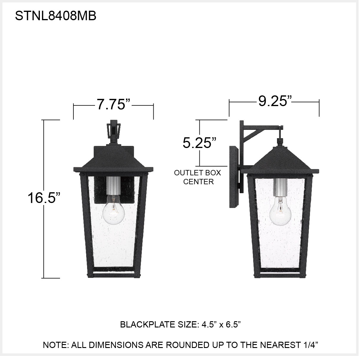 Quoizel STNL8408MB Outdoor-Wall-Lighting - View #5