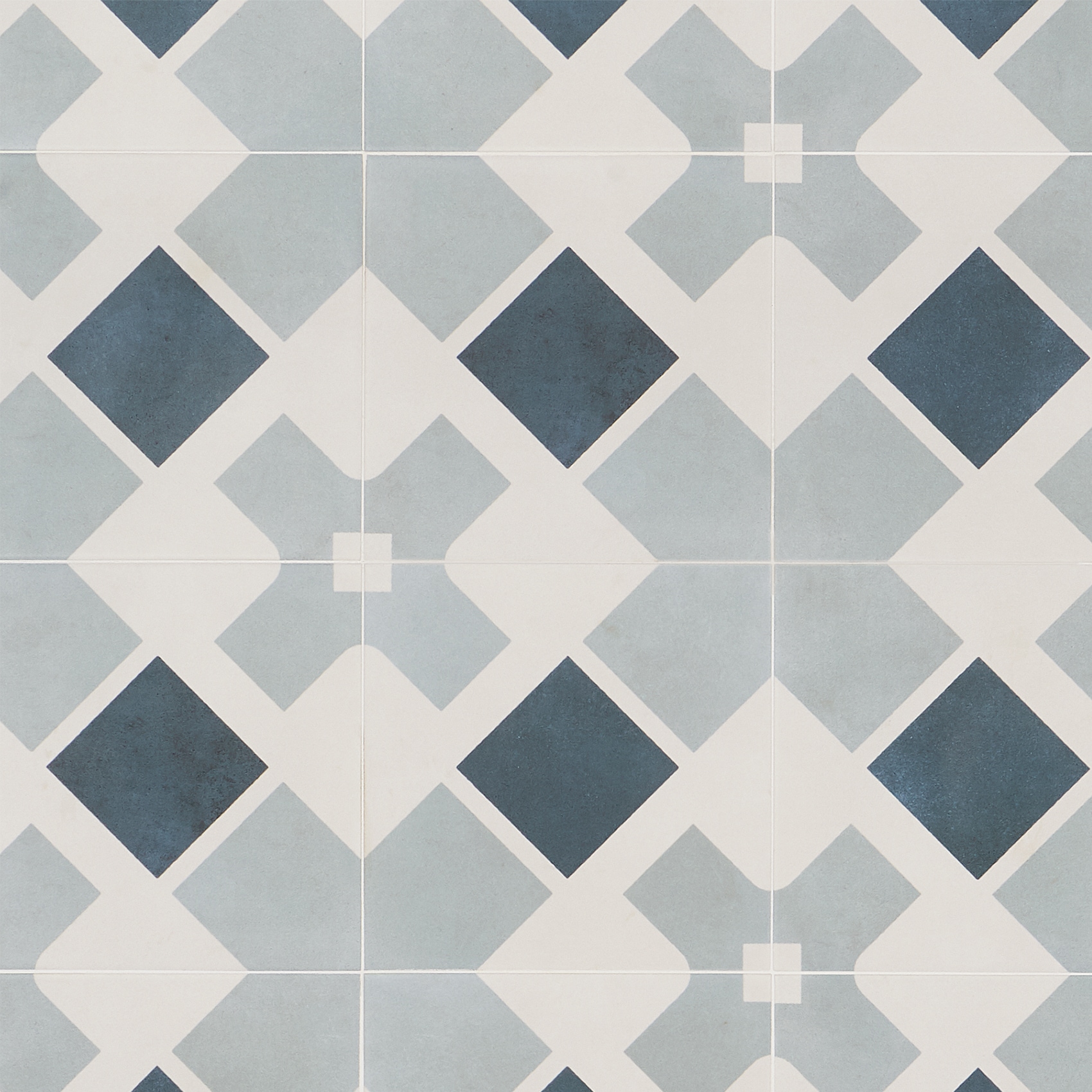 Artmore Tile Agave White Cross 9-in x 9-in Matte Porcelain Encaustic Floor  and Wall Tile (10.76-sq. ft/ Carton)