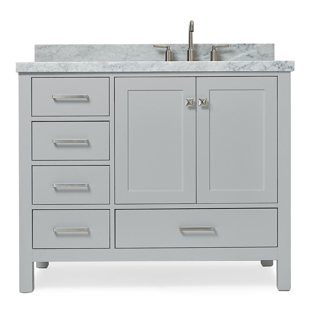 ARIEL Cambridge 43-in Grey Undermount Single Sink Bathroom Vanity with ...