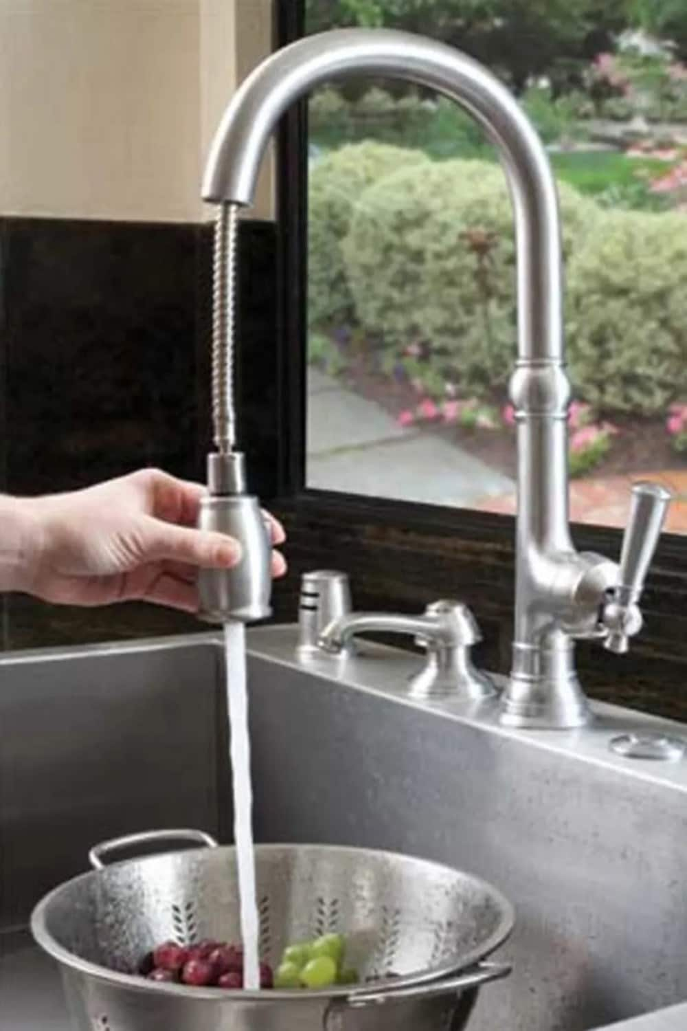 Newport Brass Satin Nickel Single Handle Swivel Kitchen Faucet at Lowes.com