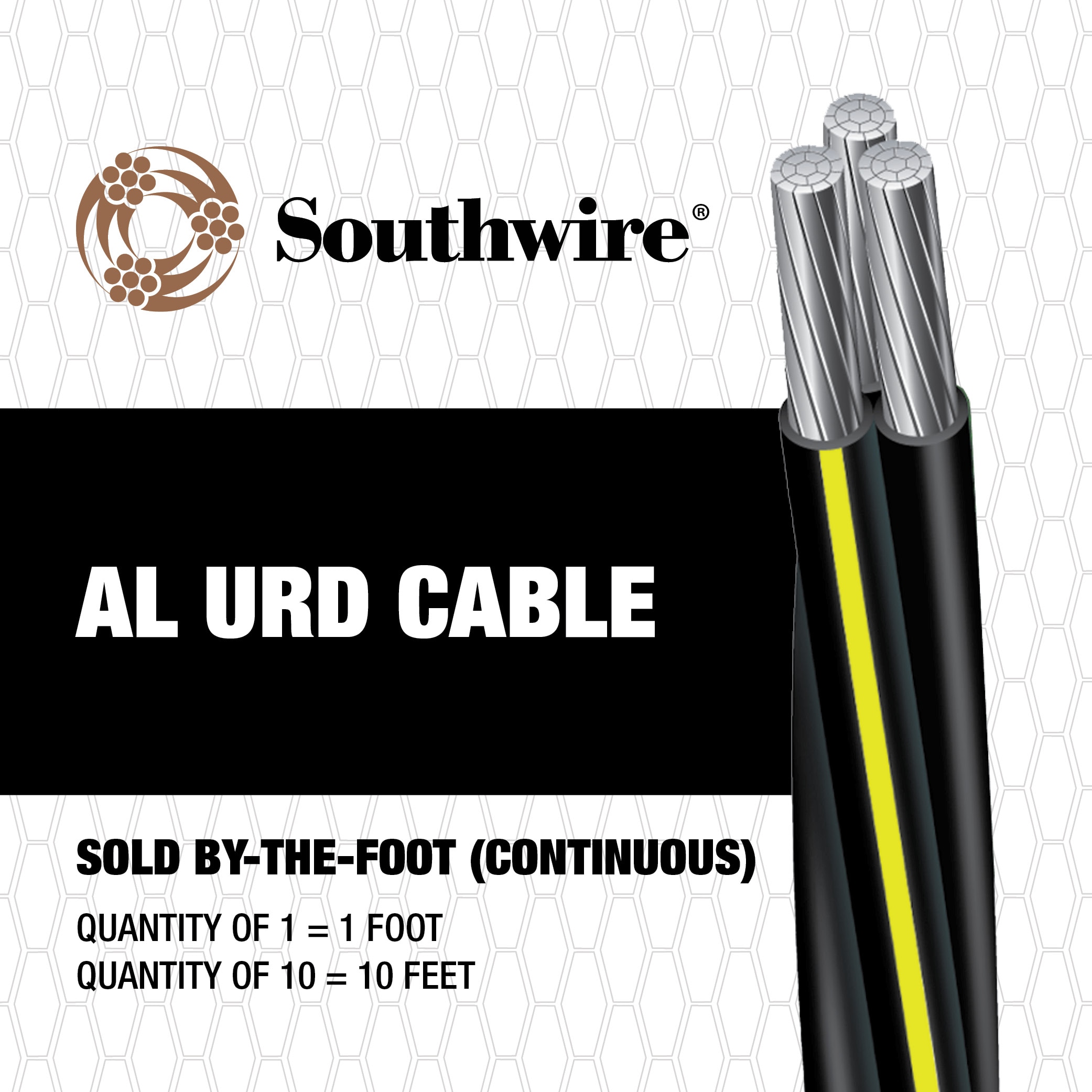 Southwire 1-ft SWEETBRIAR 4/0-4/0-2/0 Stranded Aluminum URD By-the