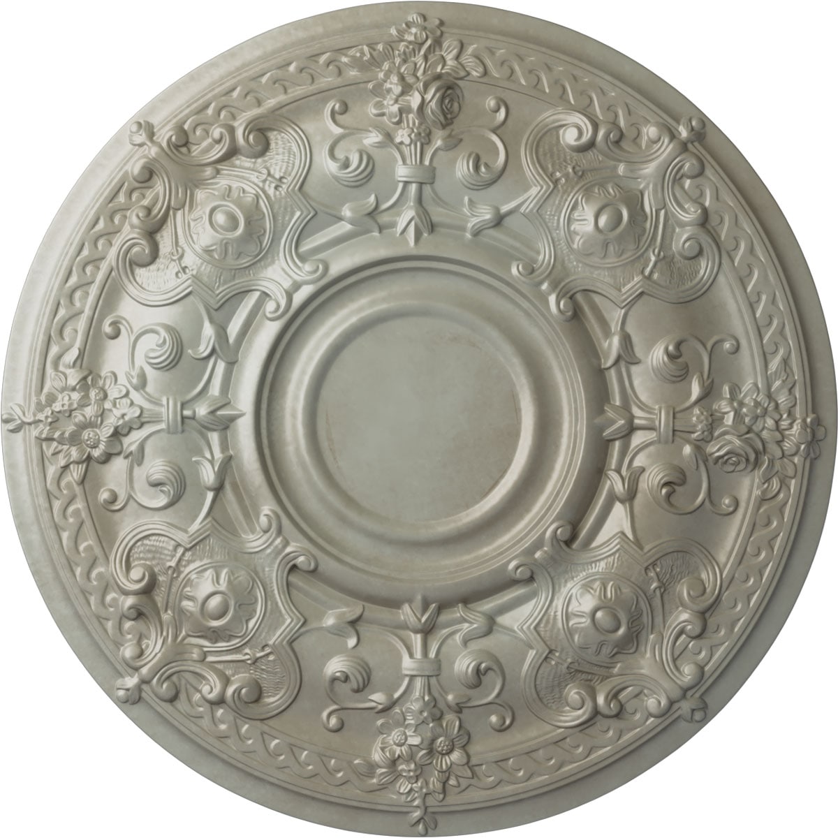 Ekena Millwork CM28OSFLS Oslo 28.125-in W x 28.125-in L Flash Gold Polyurethane Ceiling Medallion