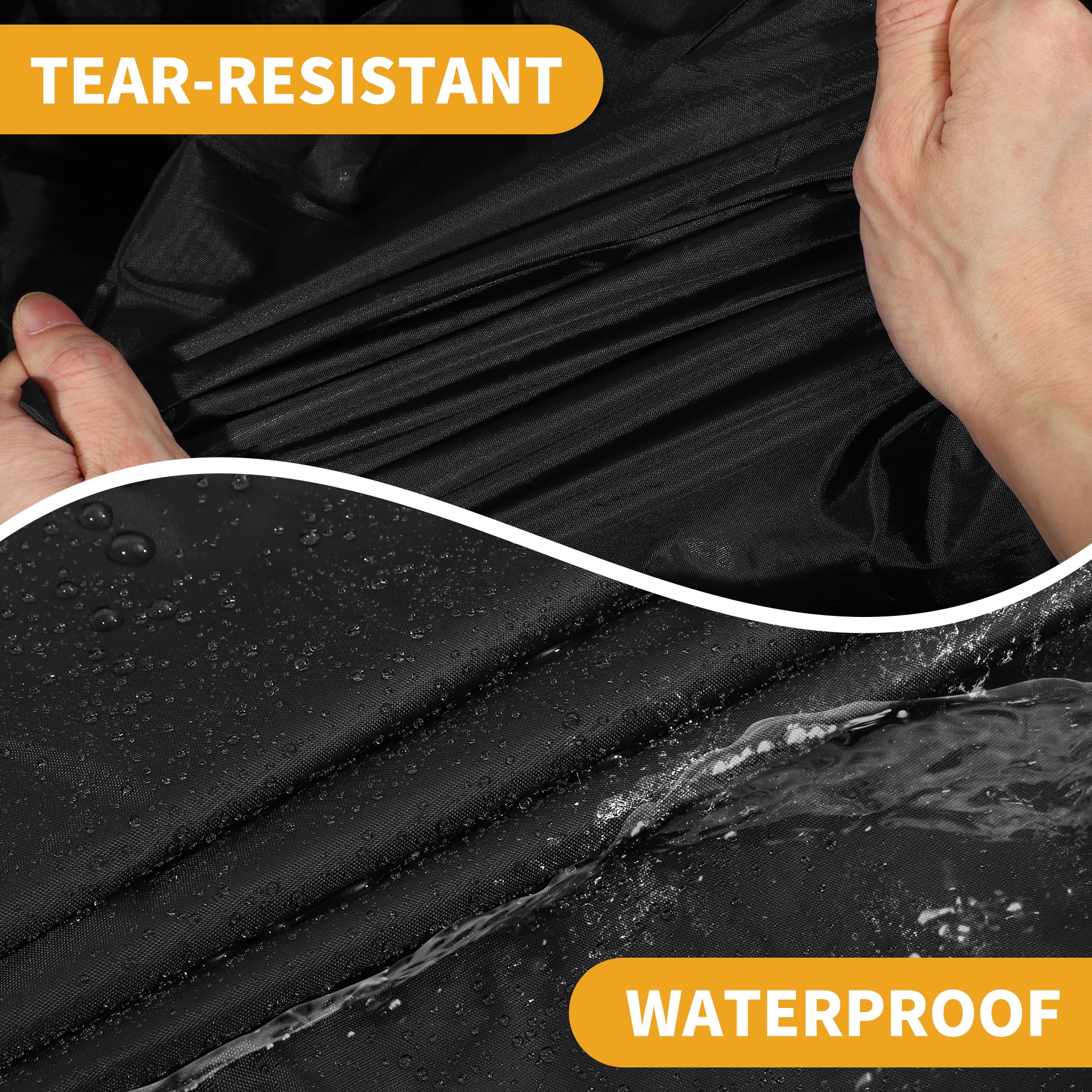 Unique Bargains All-Weather Waterproof Car Cover - UV-Resistant Outdoor Full Exterior Protection For MG4 210D-PU Black With Right Side Zipper - View #9