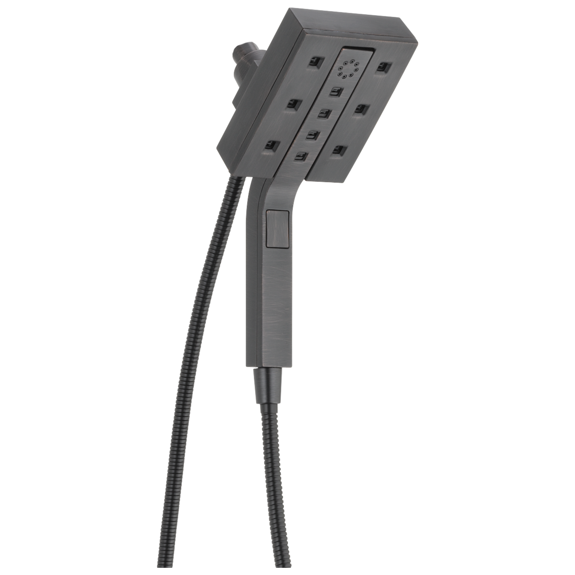 Delta 58473-RB Universal Showering Components 4.0 -Spray Venetian Bronze 4.5-in Square Dual/Combo Shower Head 1.75 GPM