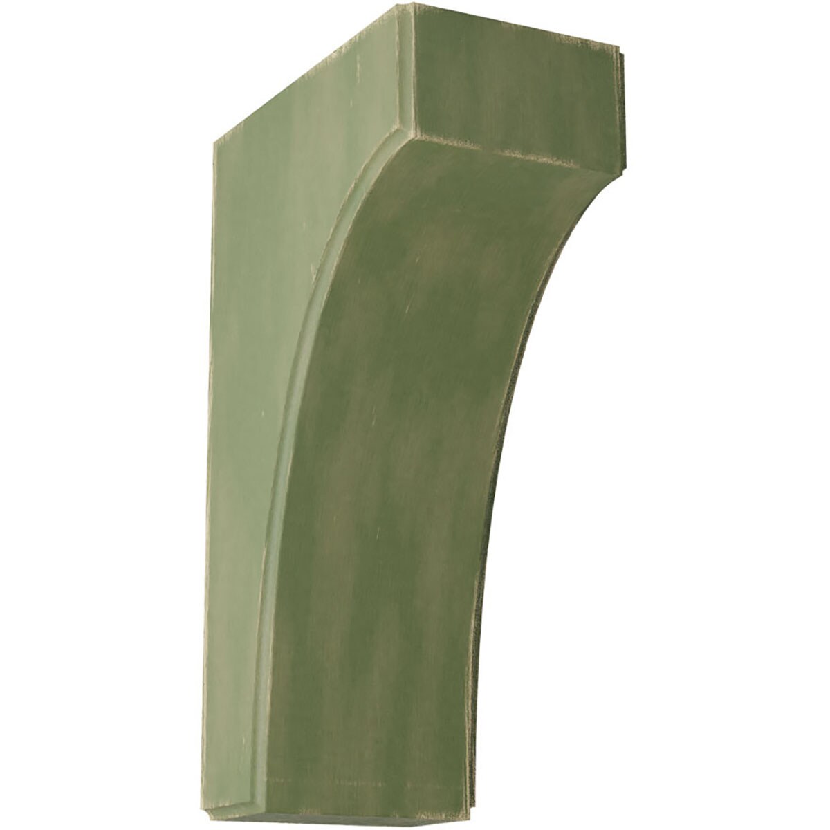 Ekena Millwork BKTWD04X06X10CVGR Clarksville 3-1/2-in x 6-in x 10-in Rubberwood Green Wood Standard Bracket