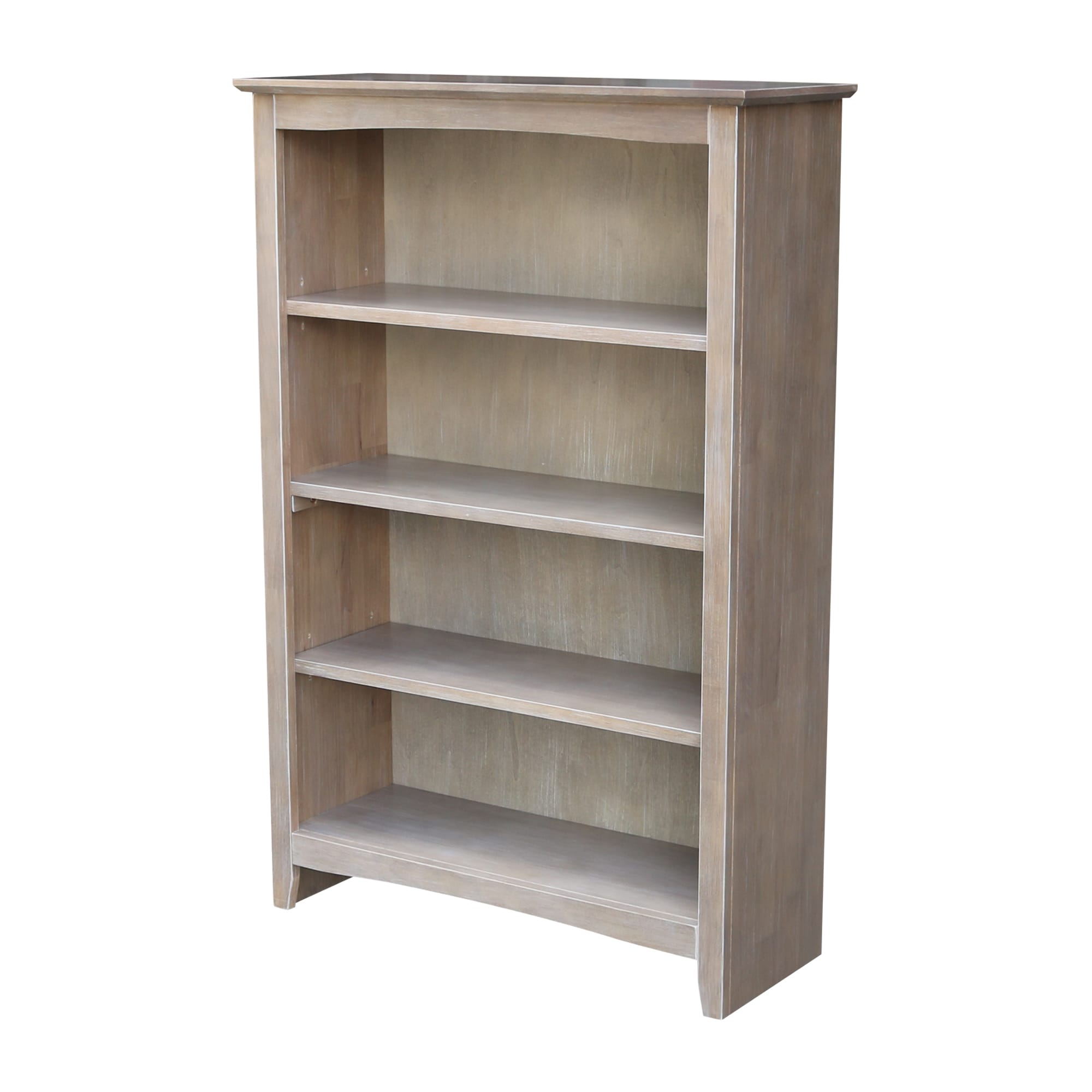 4-shelf With Storage Cabinet Light Oak Finish Bookcase - 73