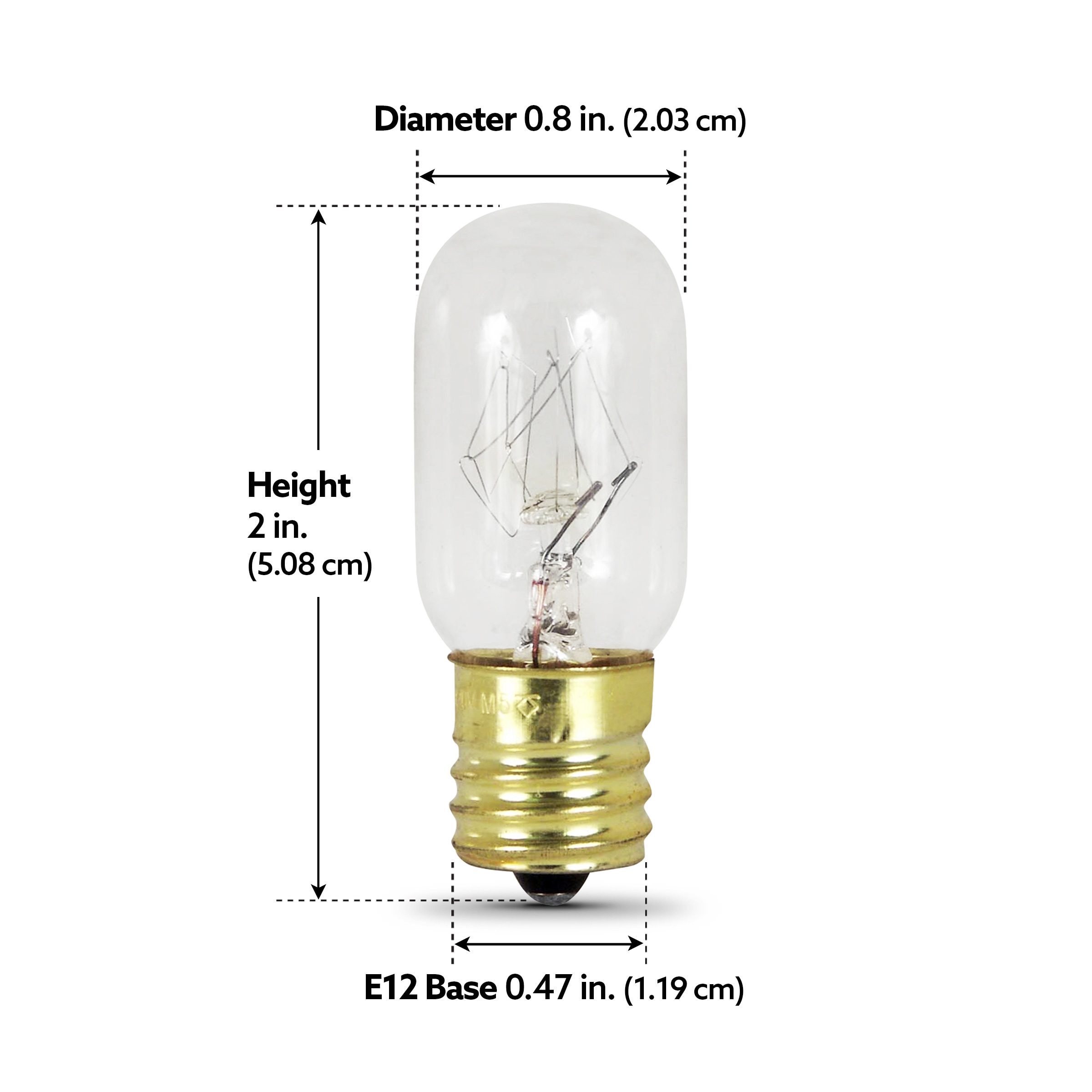 15W 120V CA8 E12 Flame Tip Clear Bulb 6-Pack by Bulbrite at