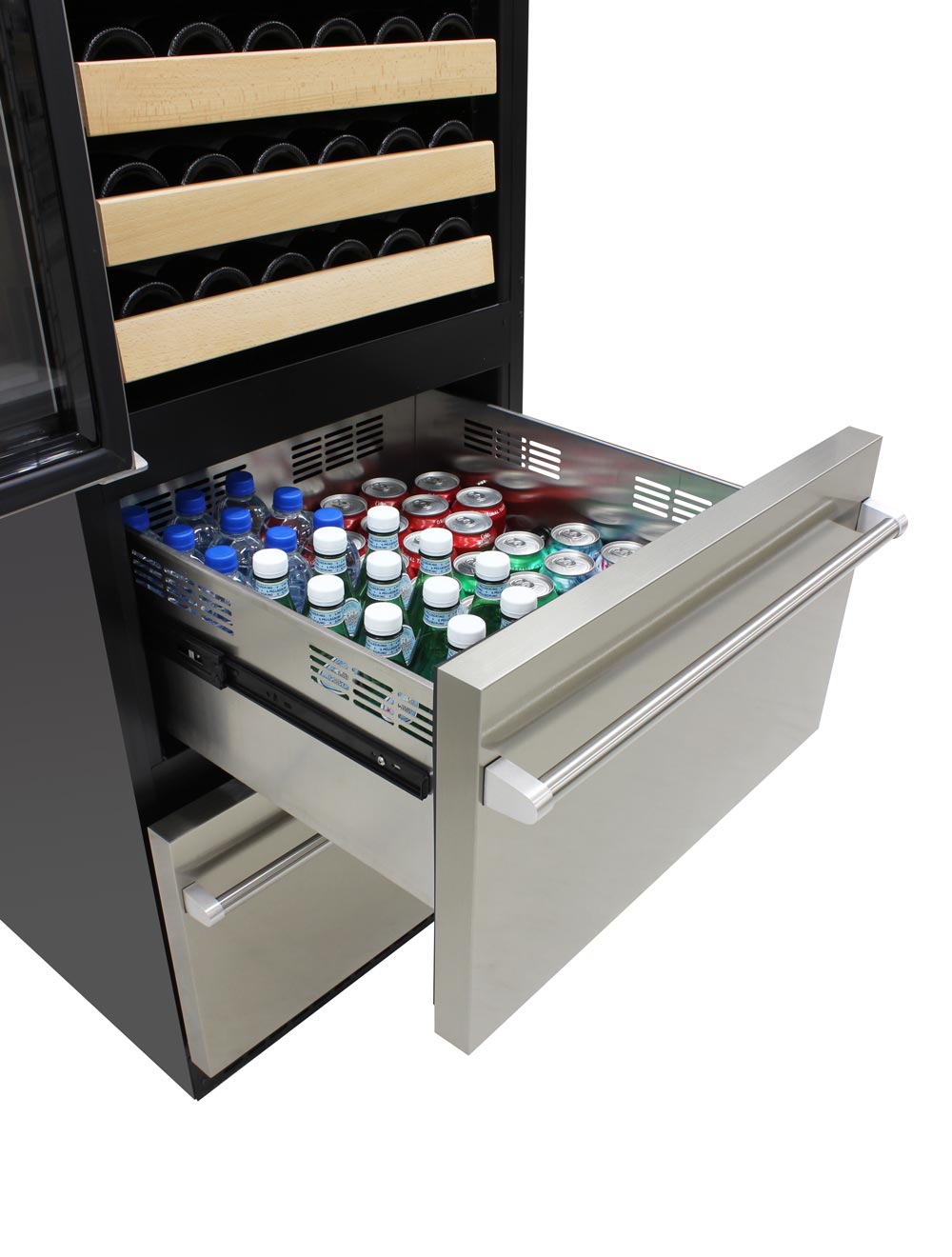 El Dorado 89 Quesera & Wine Fridge, Volumen: 89 l, Temperatura: 5-10 /  10-18 °C, 2 zonas de enfriamiento, Puerta de cristal, Pantalla LED, Panel de control táctil, Independiente 89 litros