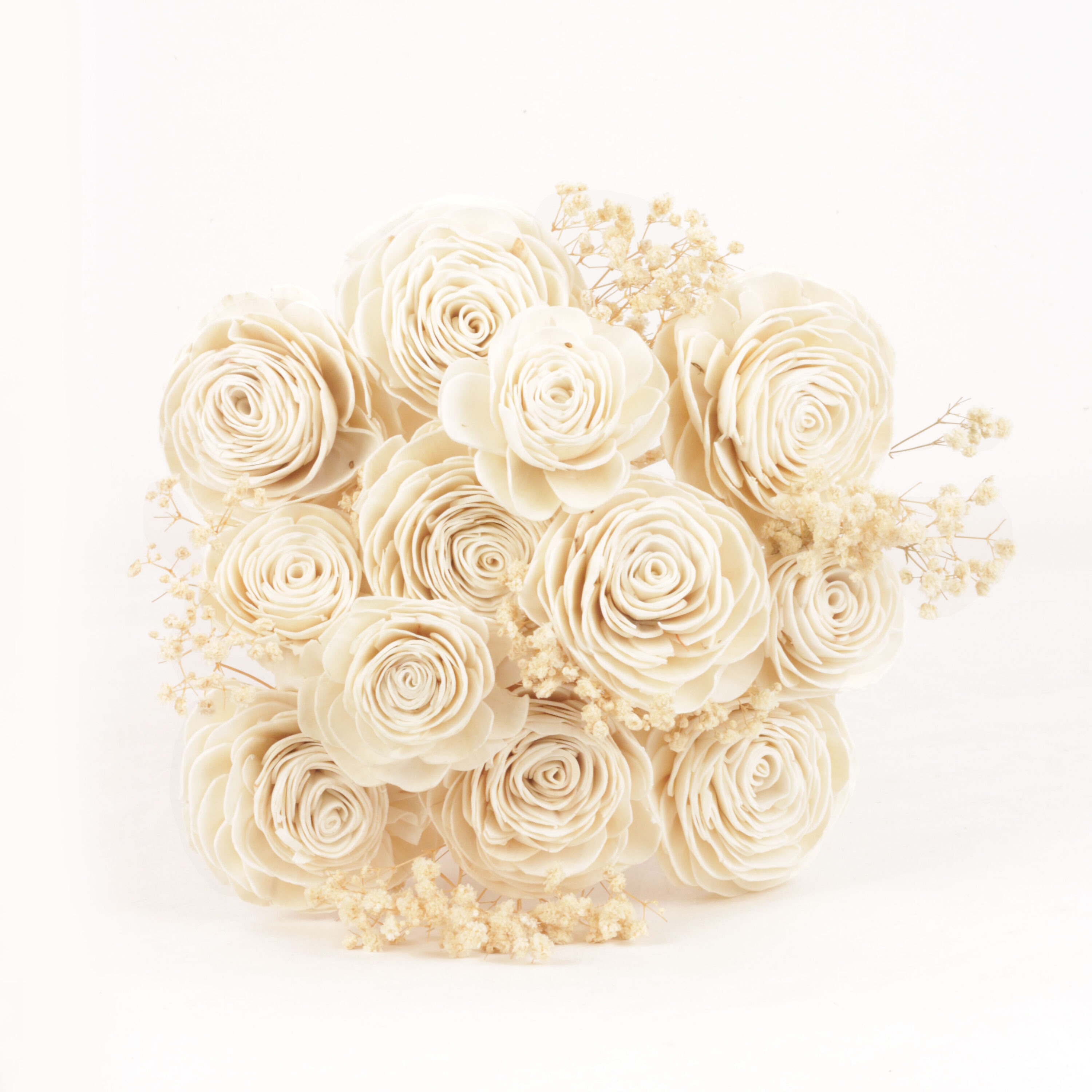 Lowe's L09487 20-in White Indoor Desktop Rose Artificial flower