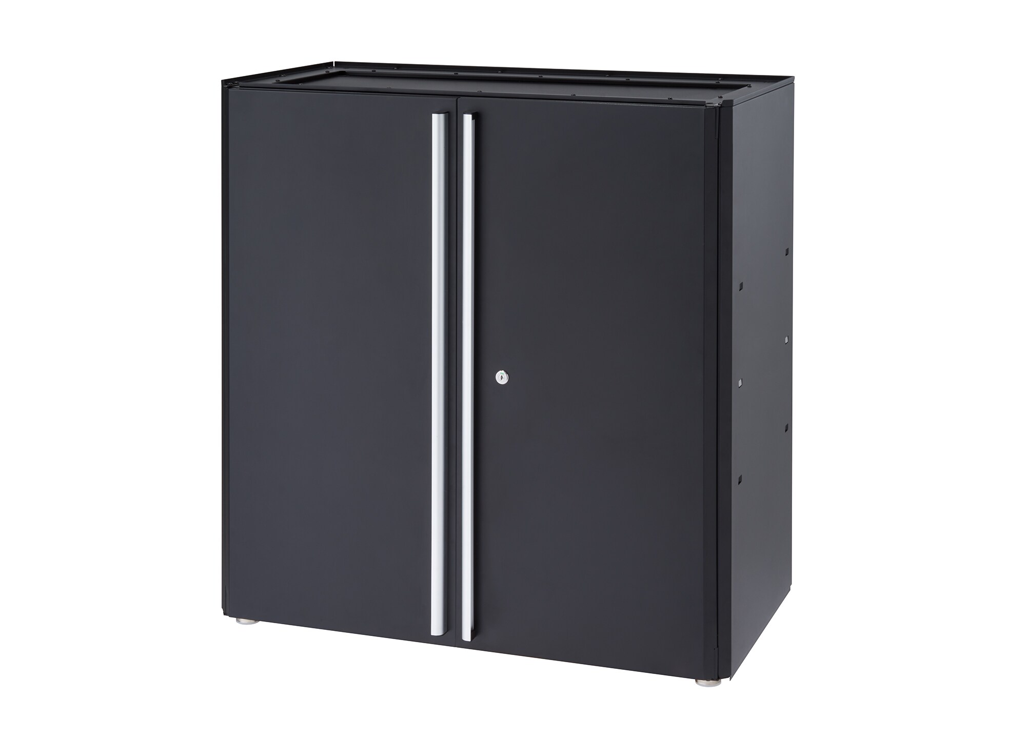 Stack-On Garage Cabinet Set, Black: 2 Wall Cabinets, Base Cabinet