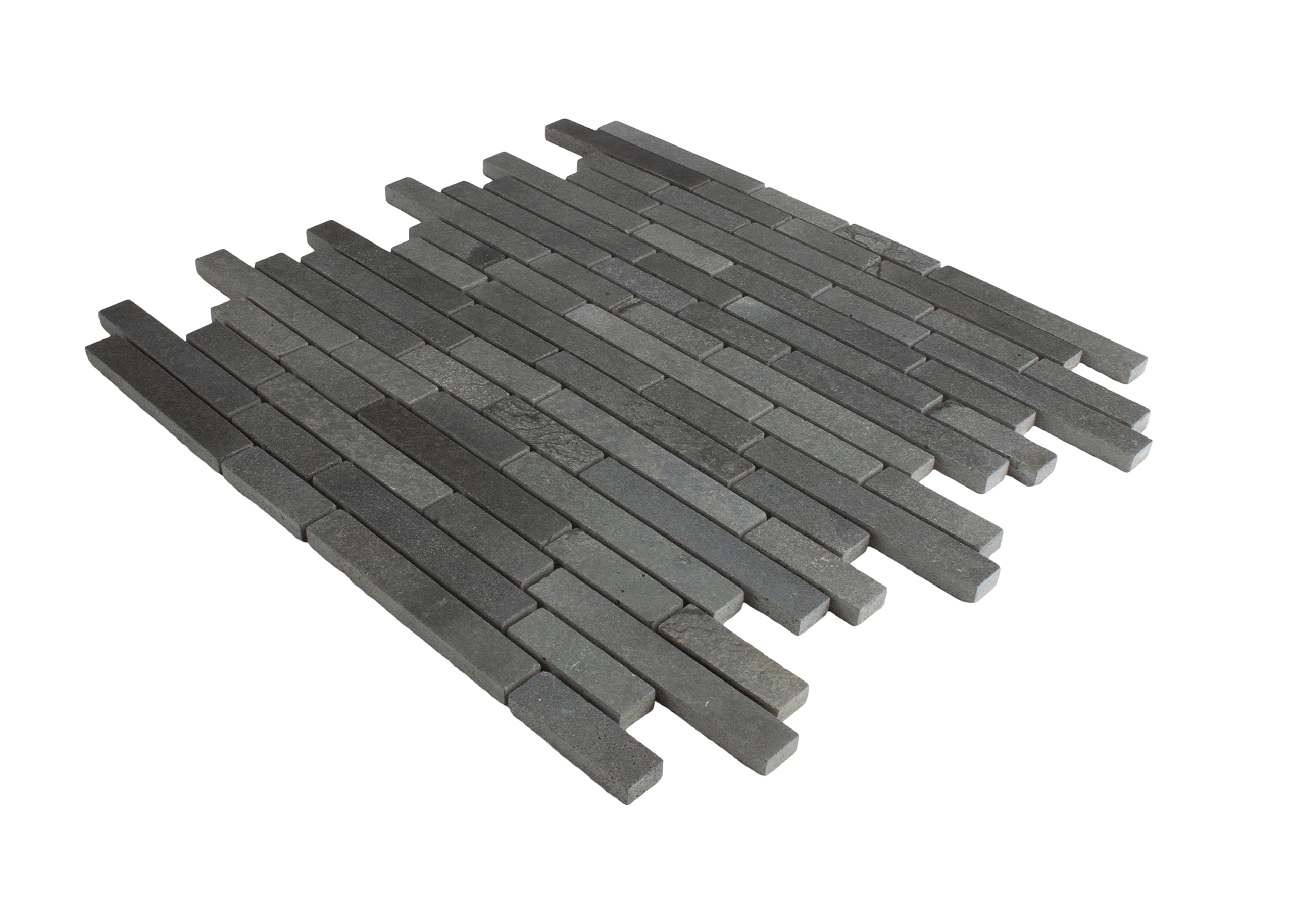 Giorbello (Sample) Travel Series Gray 4-in x 12-in Polished Travertine Brick Mosaic Wall Tile