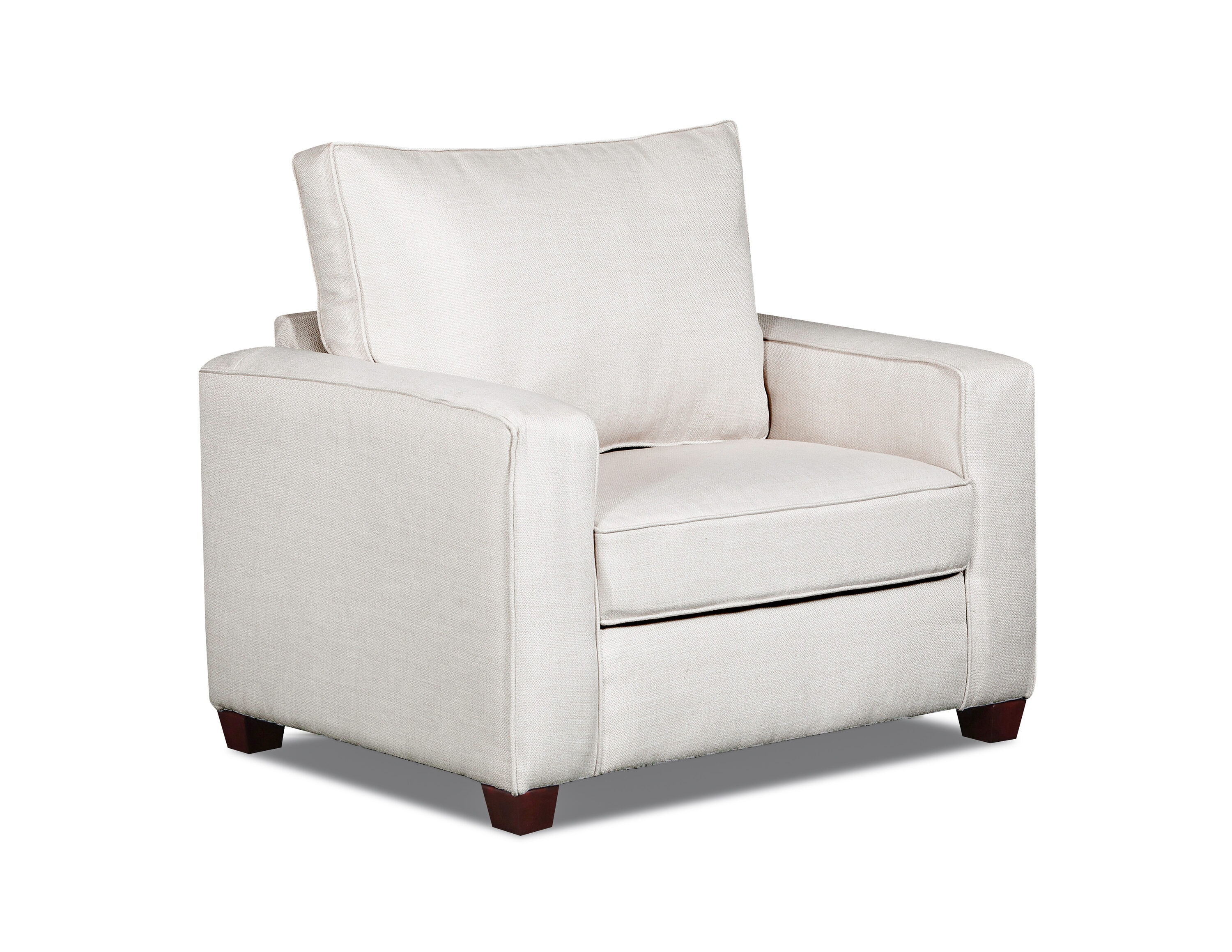 Mist White Microfiber Upholstered Chair with Wood Frame