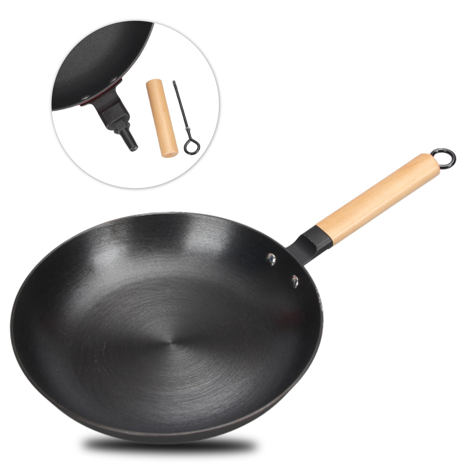 LTMATE LSVOCR-08-BLK 8-in Cast iron Cooking pan