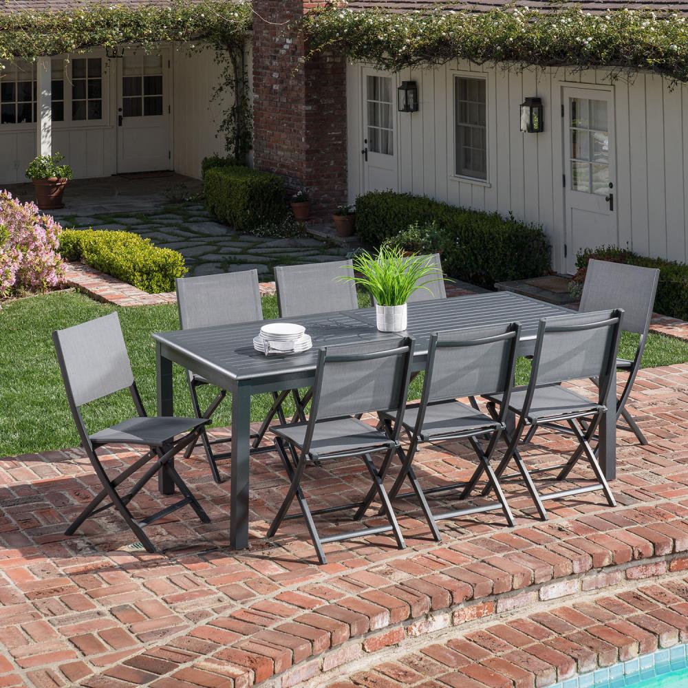 Hanover DAWDN9PCFD-GRY Patio-Dining-Sets - View #11