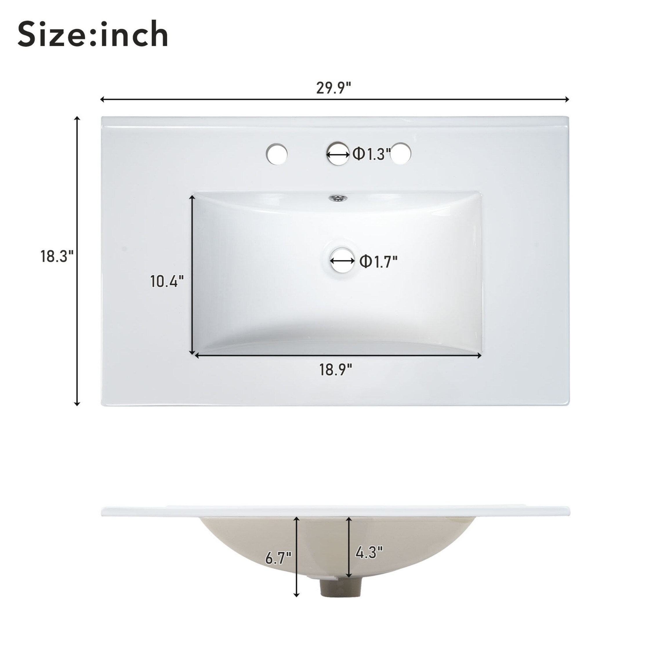WELLFOR GIZ-X4B4836 Bath-Vanity-Combo - View #4