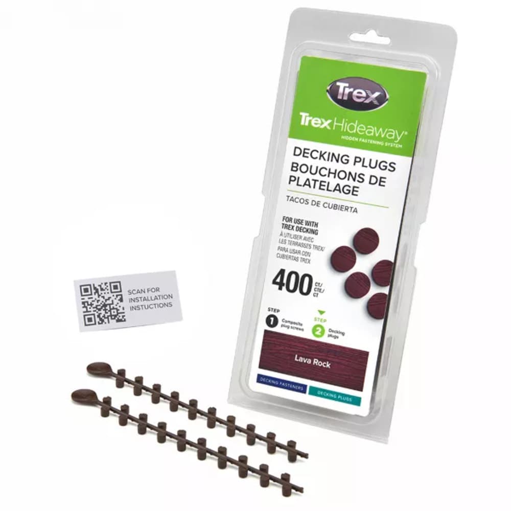 Trex TDPLGLR40001 Hideaway 1 Millimeters Lava Rock Hidden Deck Fastener 900 Square feet ( 400 -Pack )