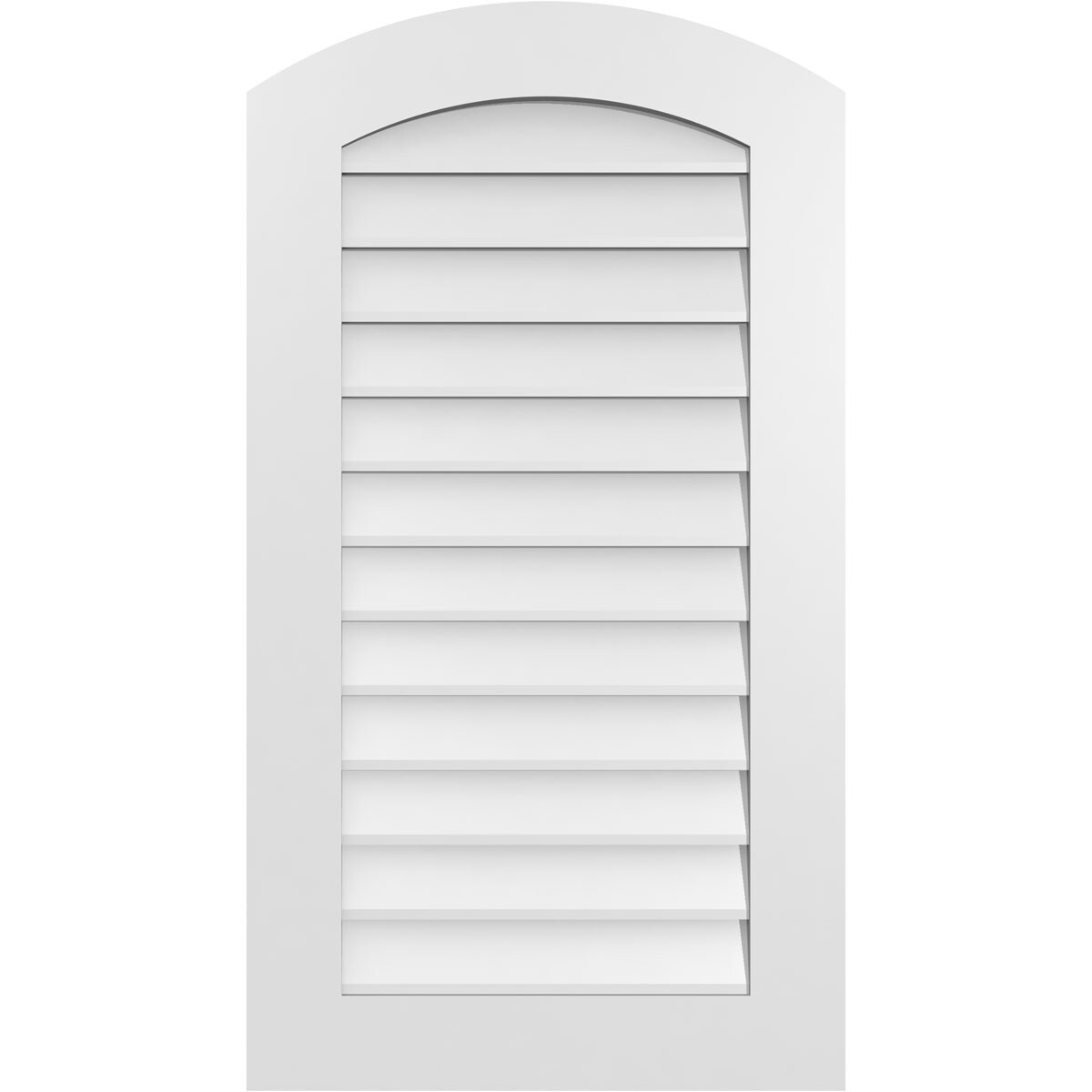 Ekena Millwork GVPAR22X4001SN 22-Inches x 40-Inches Off-white Round top PVC Gable Louver Vent