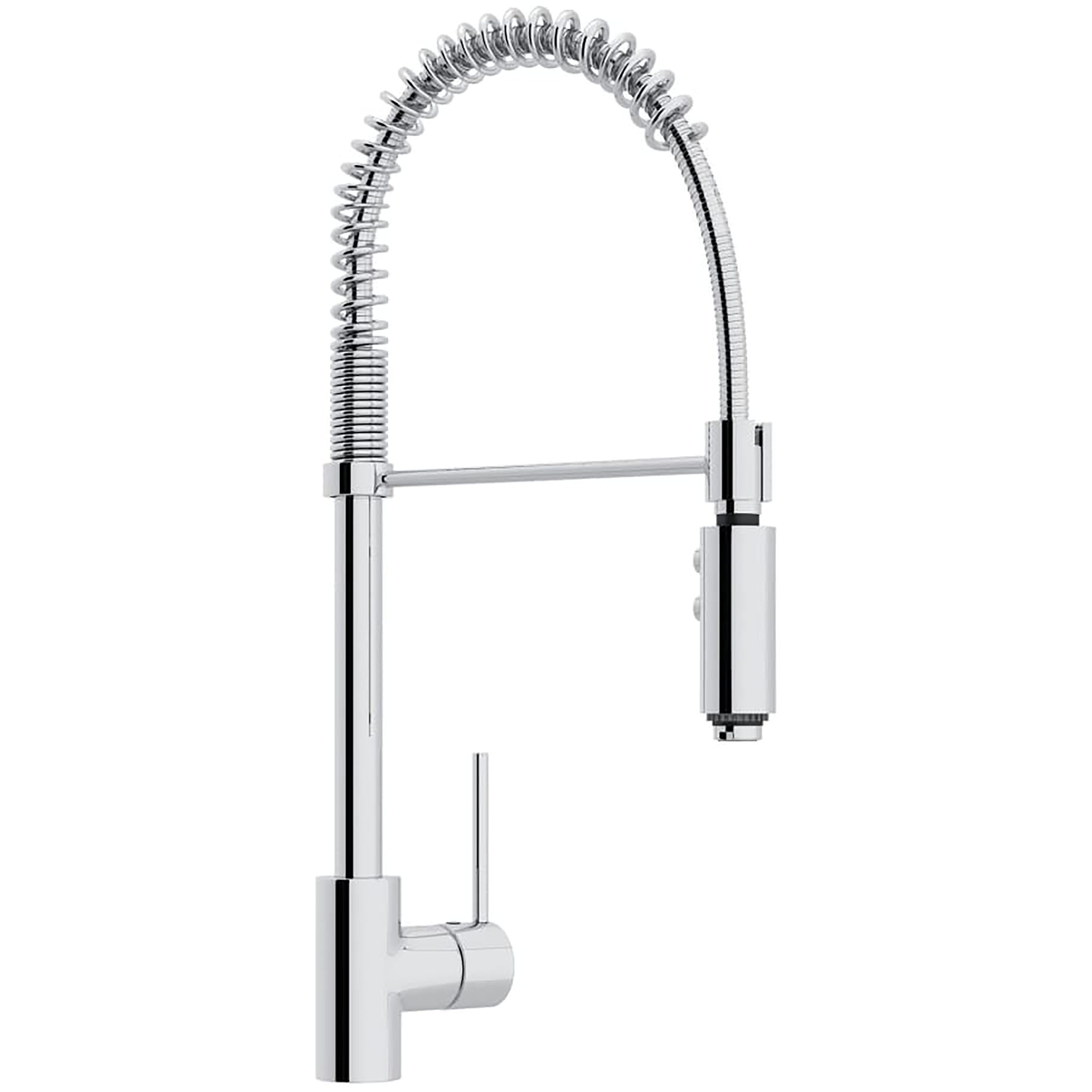 Rohl LS64L-APC-2 Polished Chrome Single Handle Deck-mount Kitchen Faucet with Sprayer