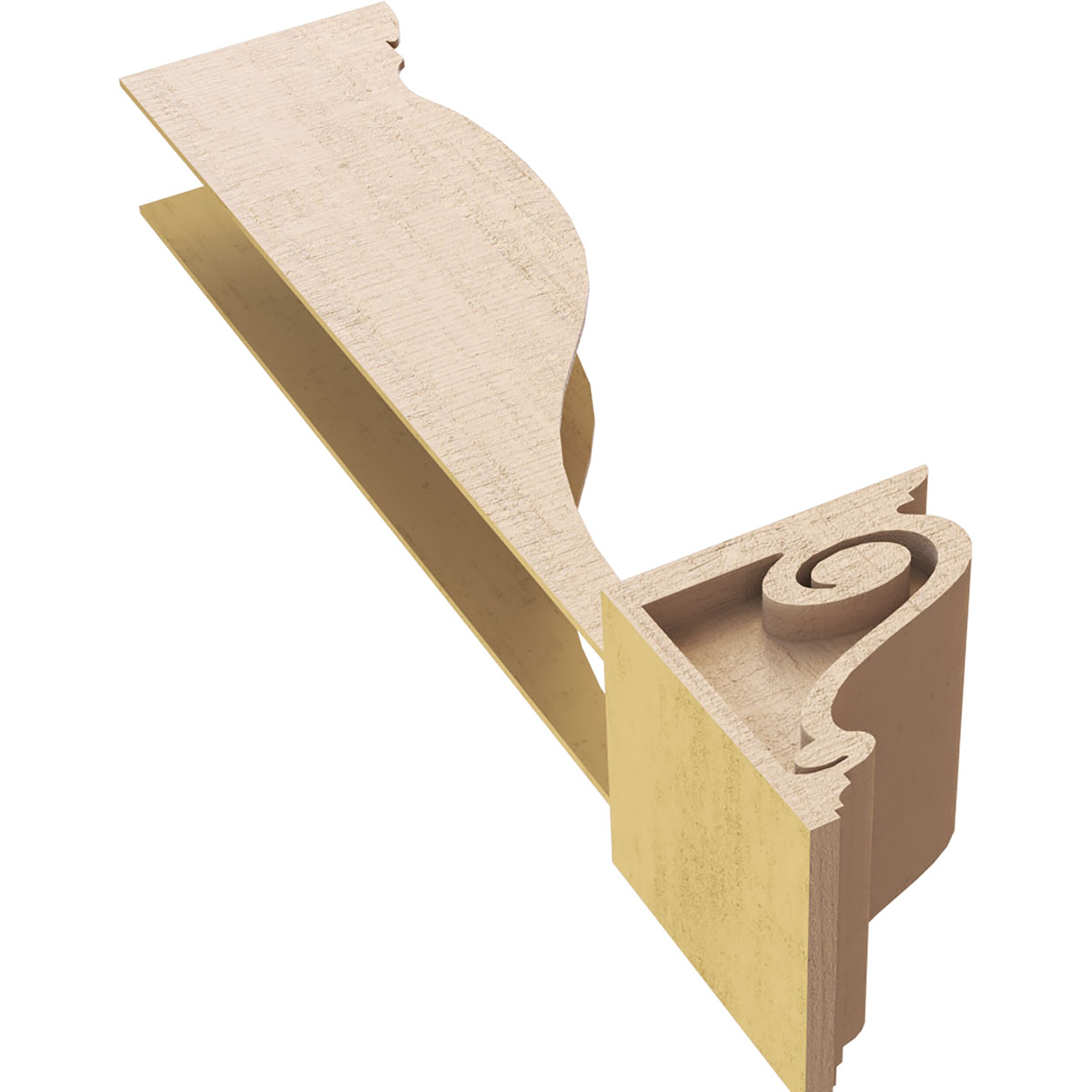 Ekena Millwork CORU04X04X04SCRRCPR corbels - View #6