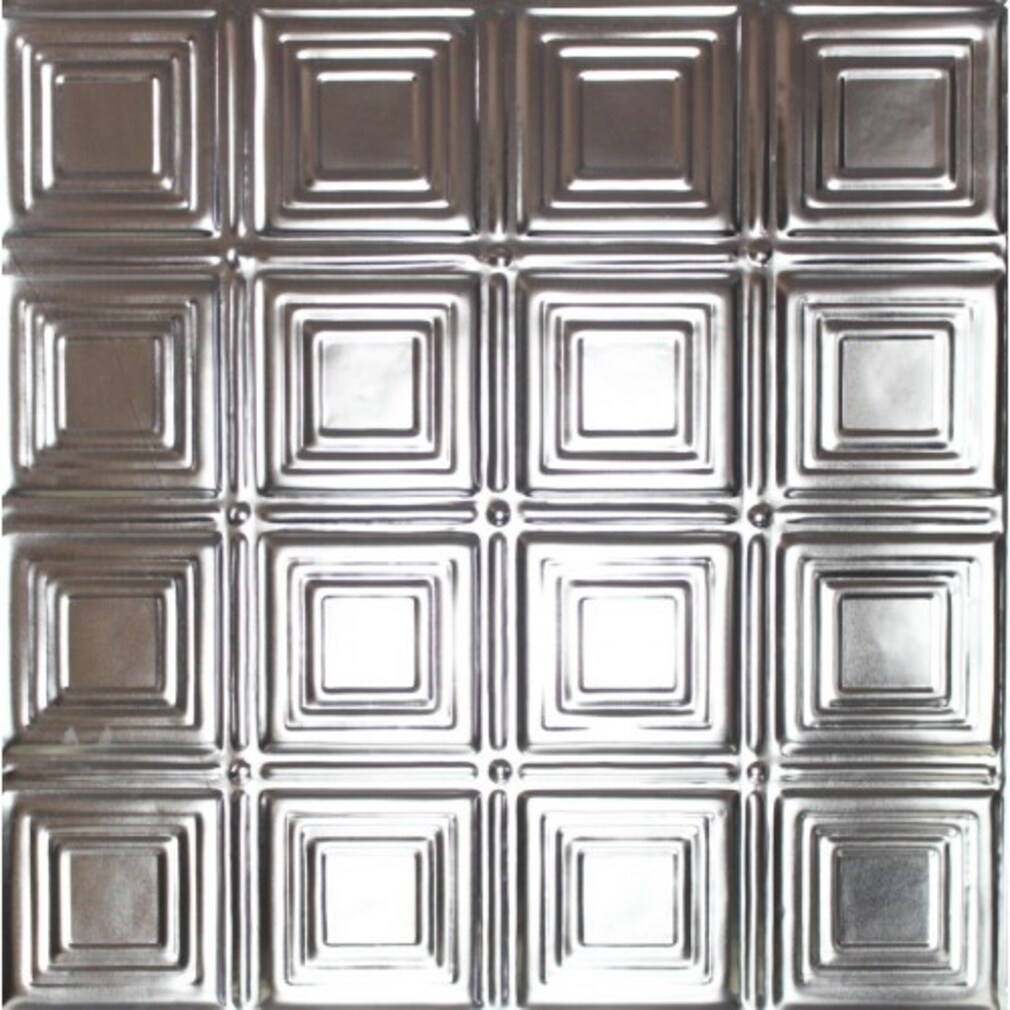 Metal Ceiling Express 120UNFNU 2-ft x 2-ft Unfinished/Raw Tin Plated Steel Surface-mount Ceiling Plank (5-Pack, 20-sq ft / Case)