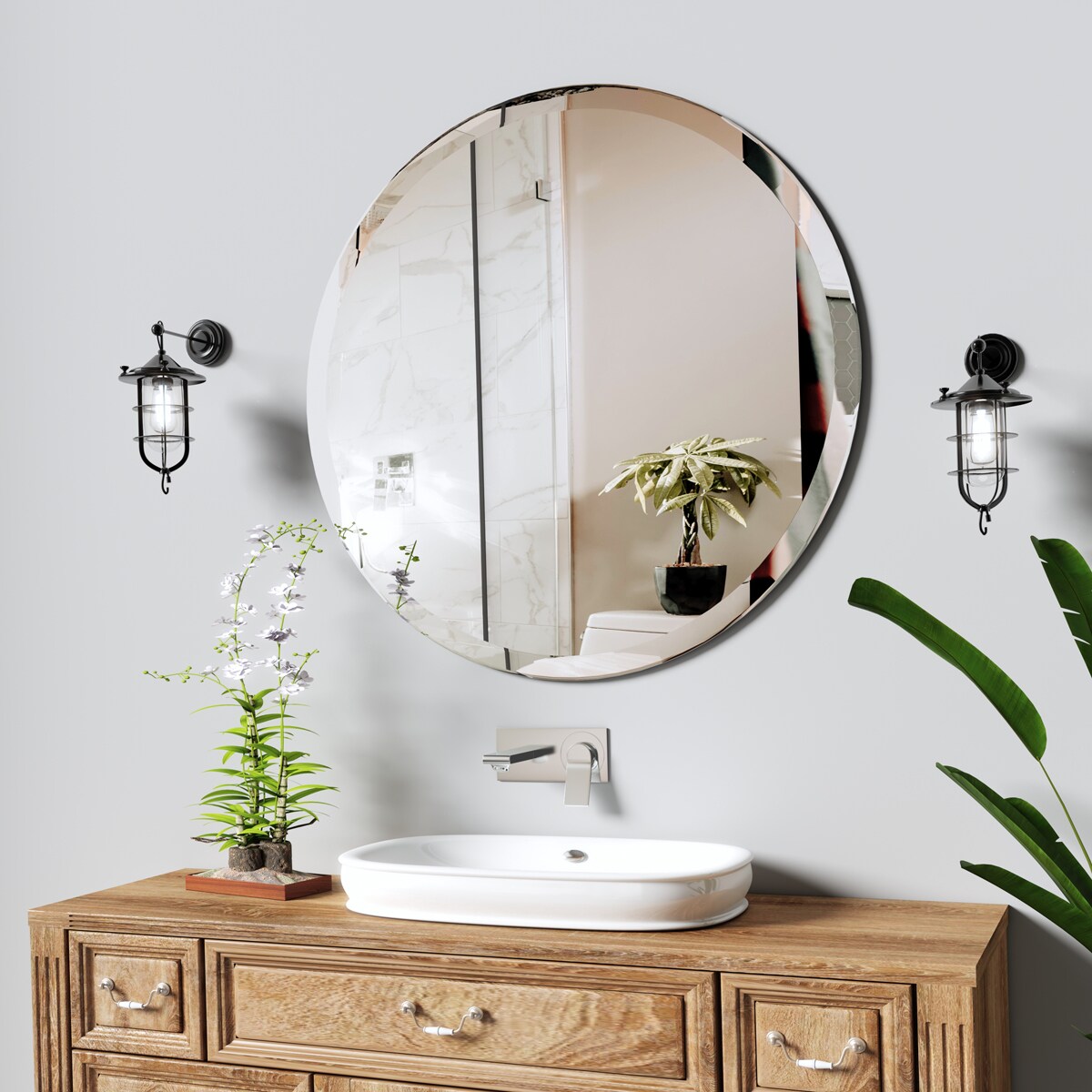 Kahomvis YO-QPW9-1255 Framed-Bath-Mirrors - View #2