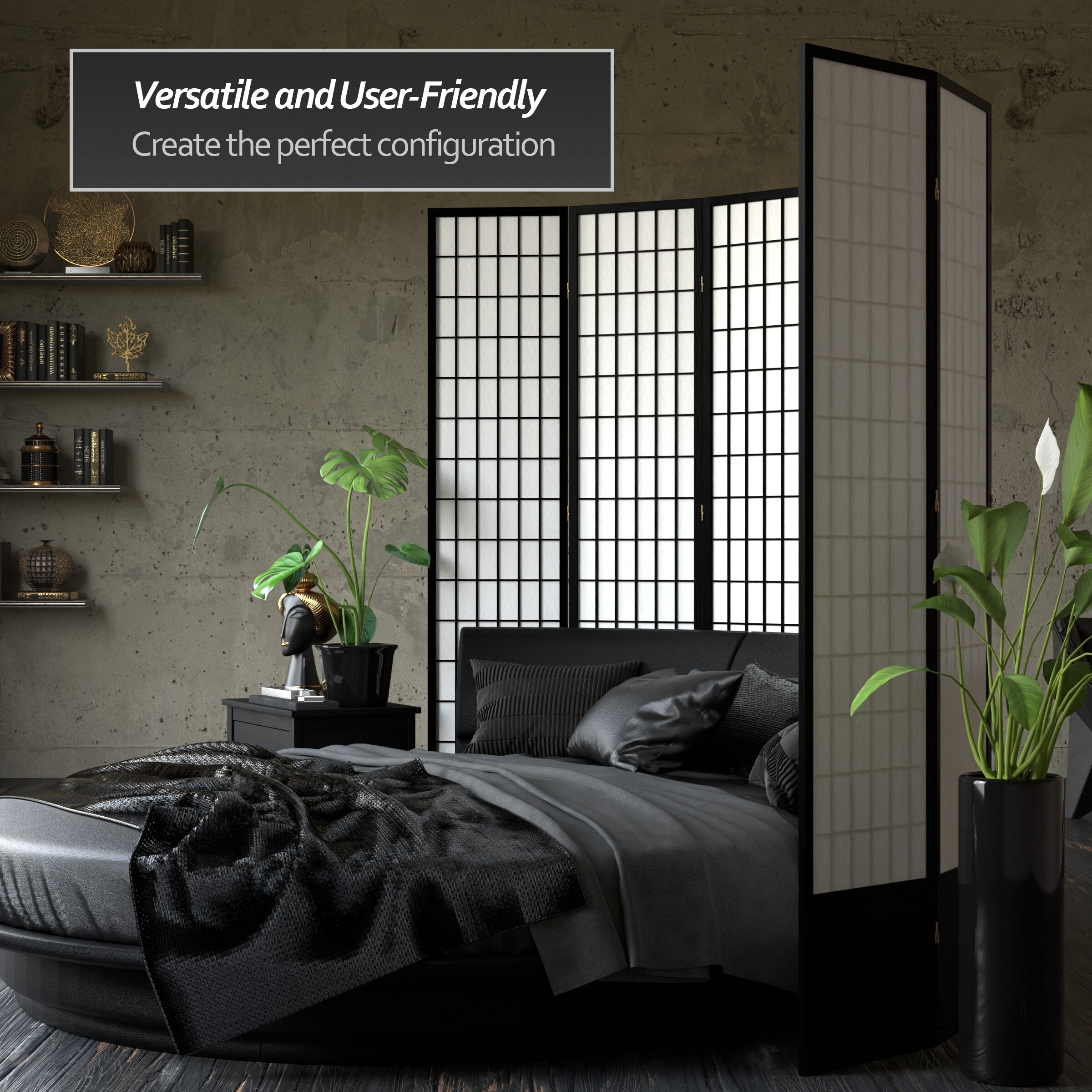Red Lantern 84WP-BLK-4P Indoor-Privacy-Screens - View #7