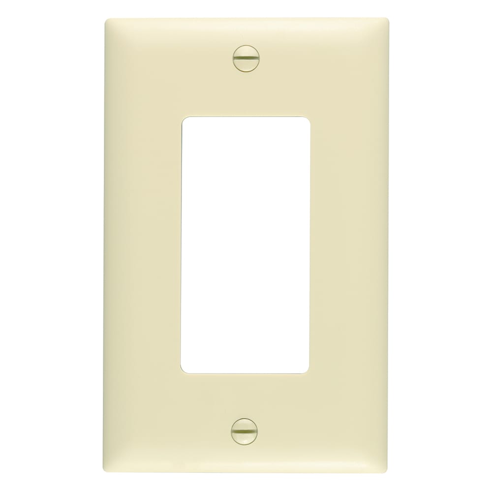 Pass & Seymour/Legrand TP26ICC100 Pass Seymour 1 -Gang Midsize Size Ivory Nylon Indoor Decorator Wall Plate
