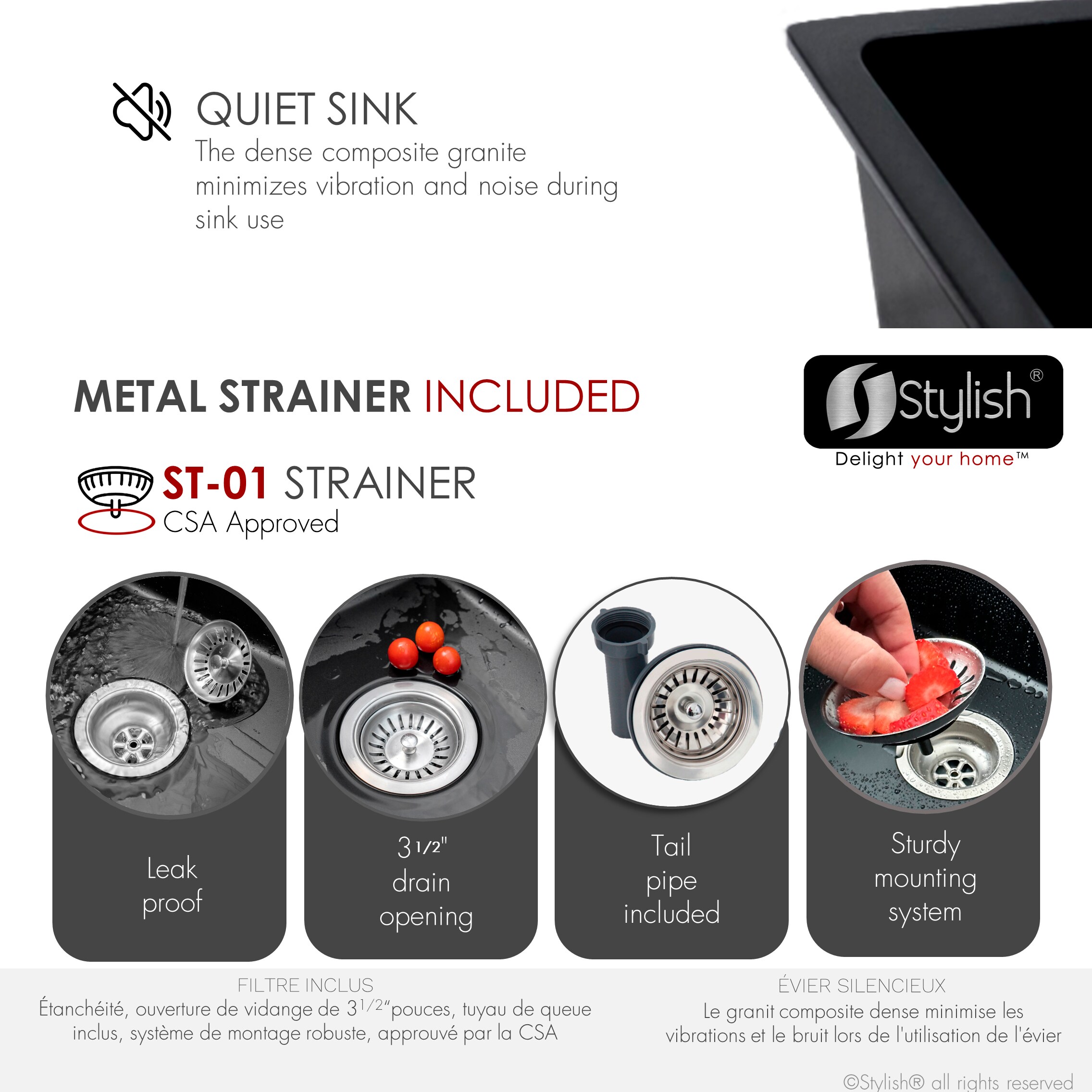 Stylish S-822N1 Kitchen-Sinks - View #9