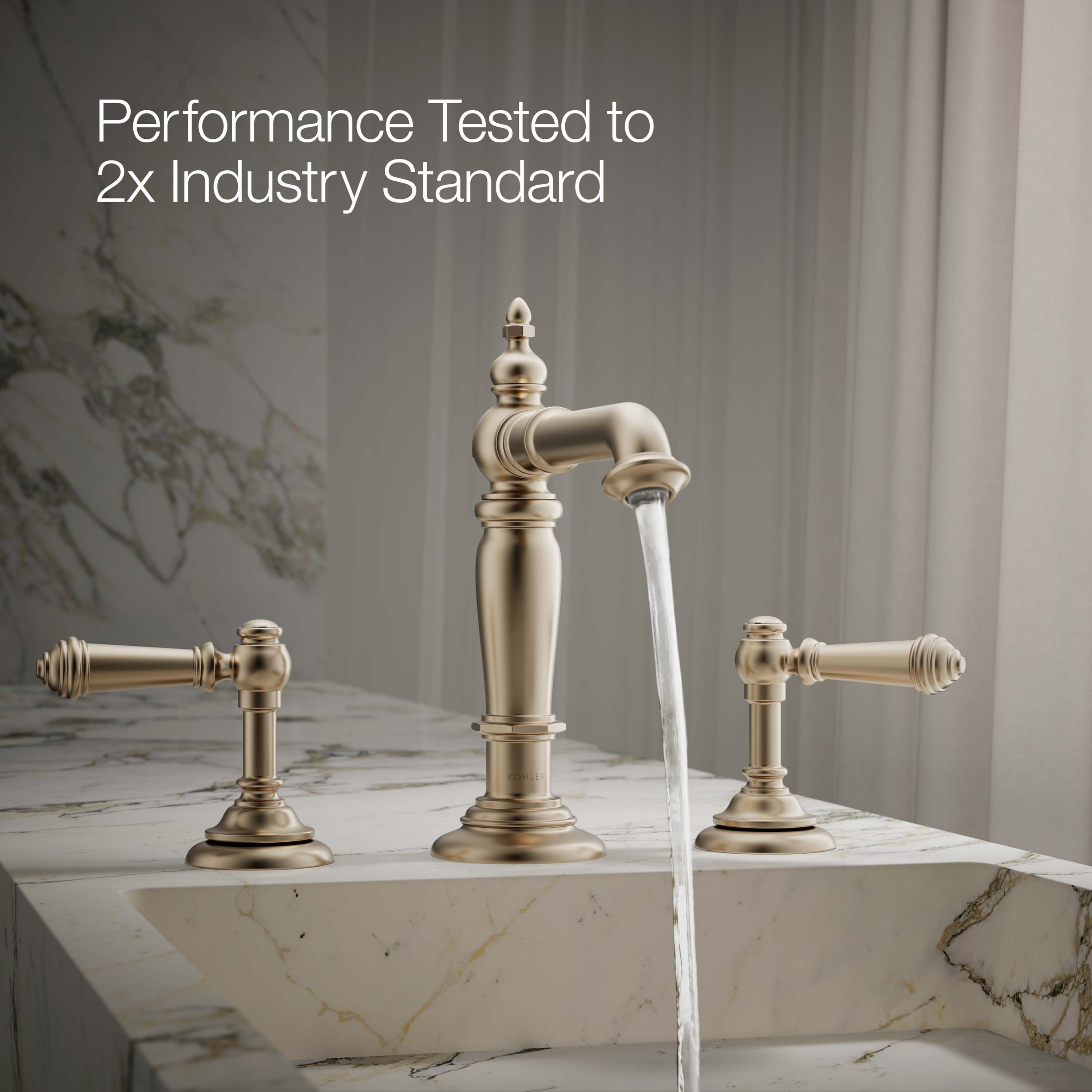 KOHLER Artifacts Vibrant Brushed Bronze Widespread