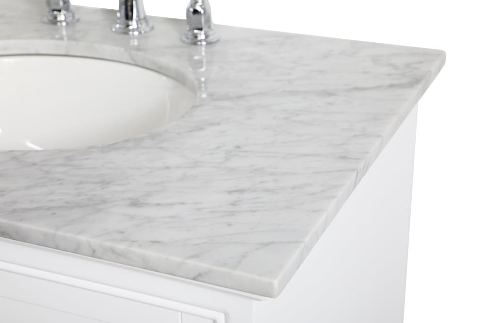 Elegant Decor First Impressions 32-in White Undermount Single Sink ...