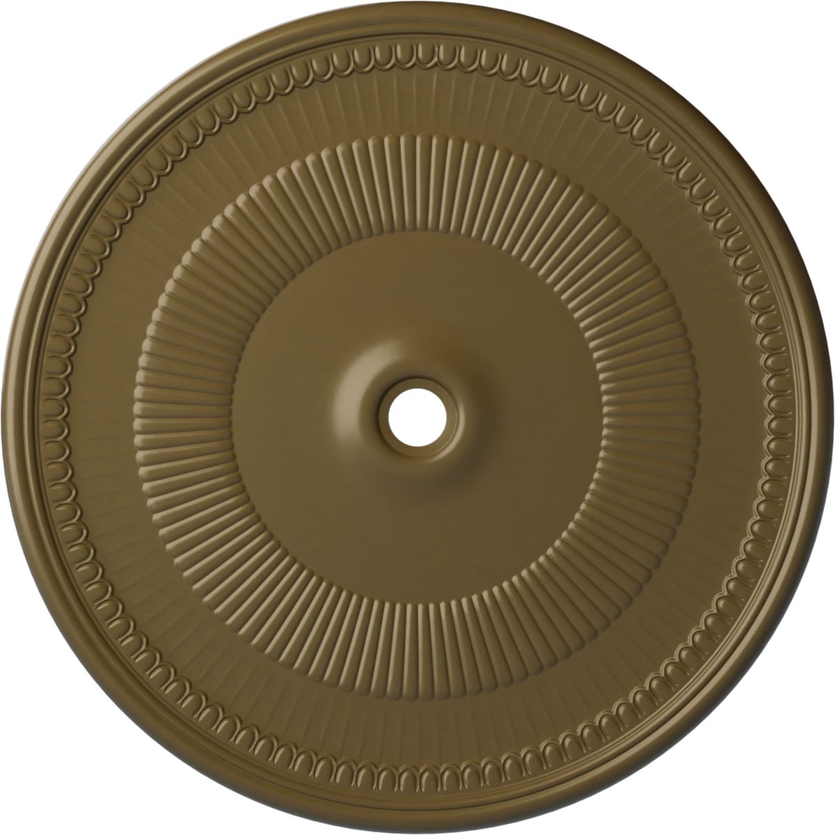 Ekena Millwork CM51NEMMF Nevio 51.125-in W x 51.125-in L Painted Mississippi Mud Polyurethane Whole Ceiling Medallion