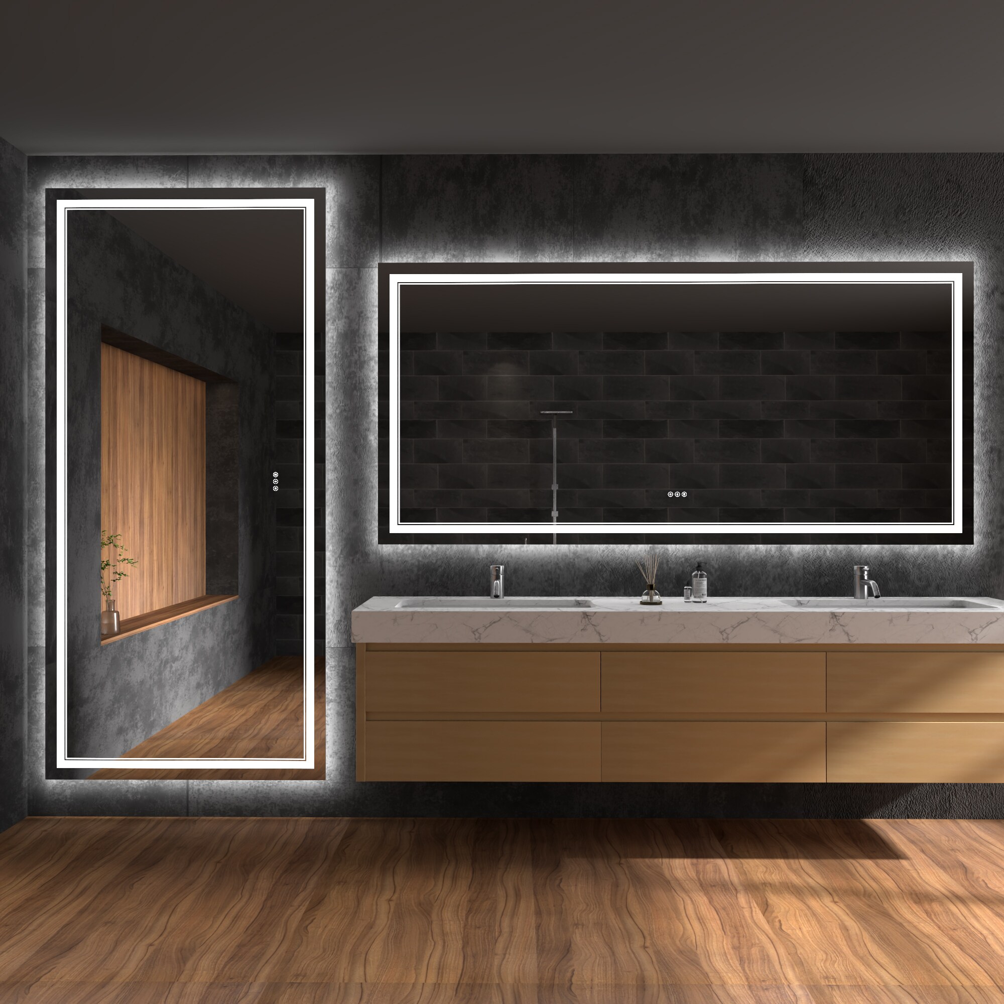 ExBrite HYBM3648FLW Framed-Bath-Mirrors - View #10