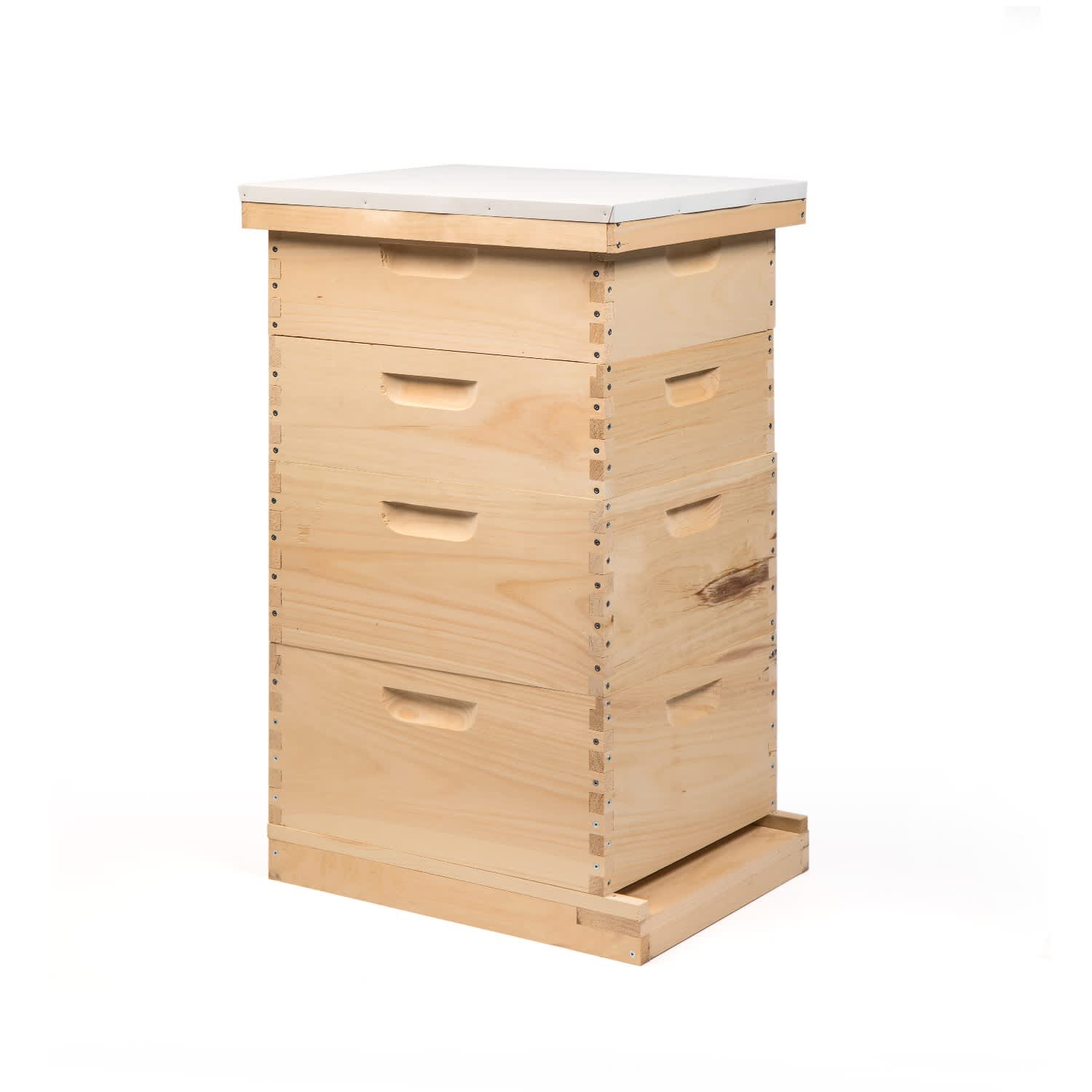 Lehman's Lehmans Beekeeping Hive Kit - Includes 2 Deep - 2 Medium Hive Boxes with 10 Frames each - Telescoping Metal and Inner Covers - Screen Bottom - Amish Made