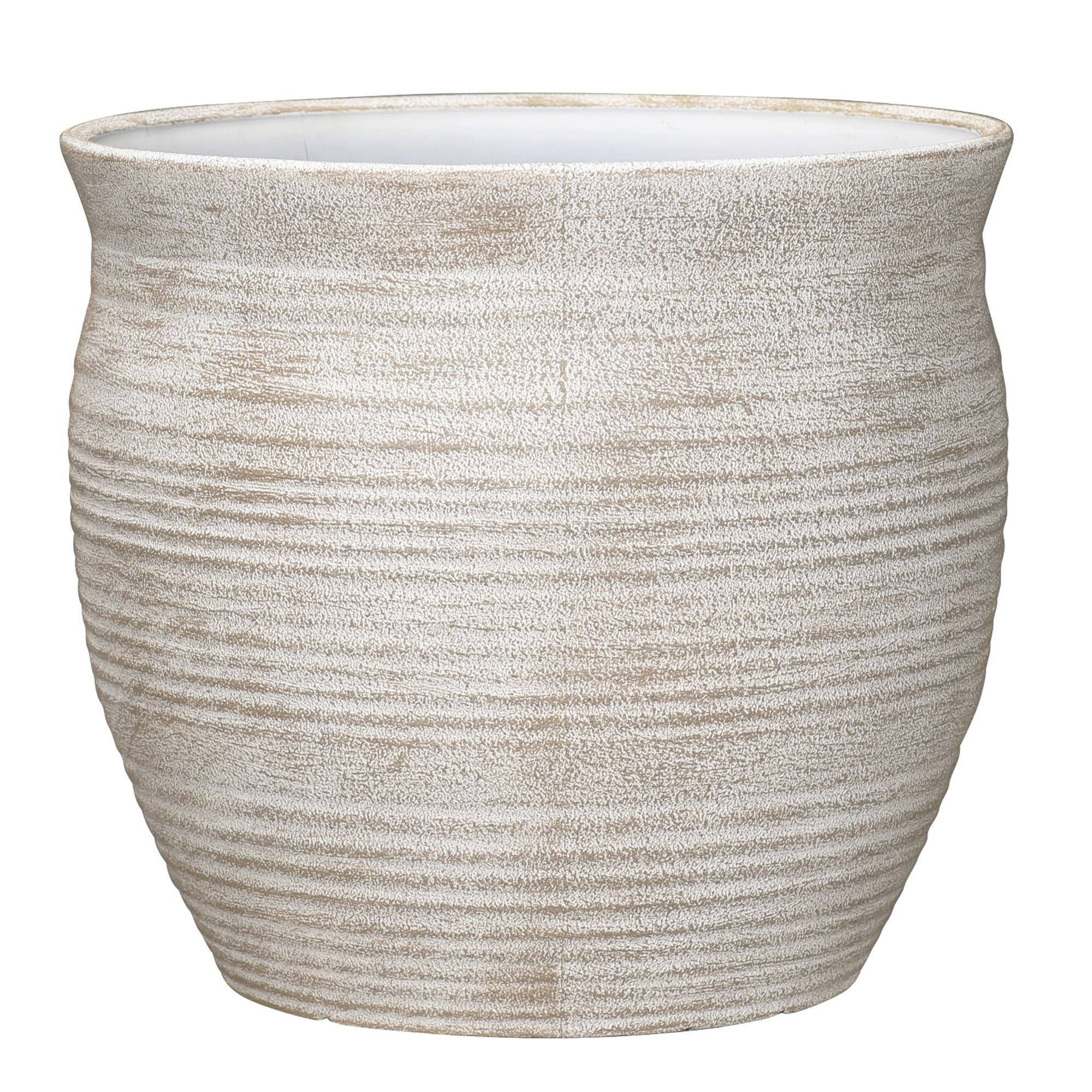 allen + roth PLJF113TTJ Round 12.05-in W Medium Multiple colors/finishes Recycled plastic Contemporary/Modern Indoor/Outdoor Planter with Drainage Holes