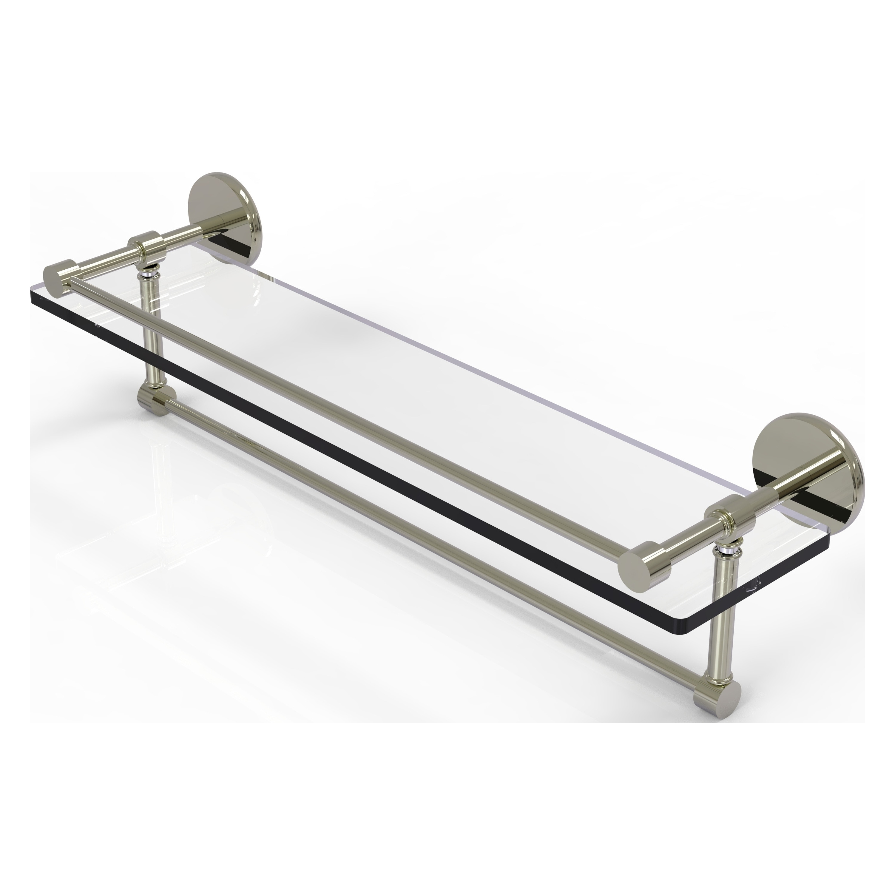 Allied Brass P1000-1TB/22-GAL-PNI Prestige Skyline Polished Nickel 1-Tier Wall Mount Bathroom Shelf (22-in x 5-in)