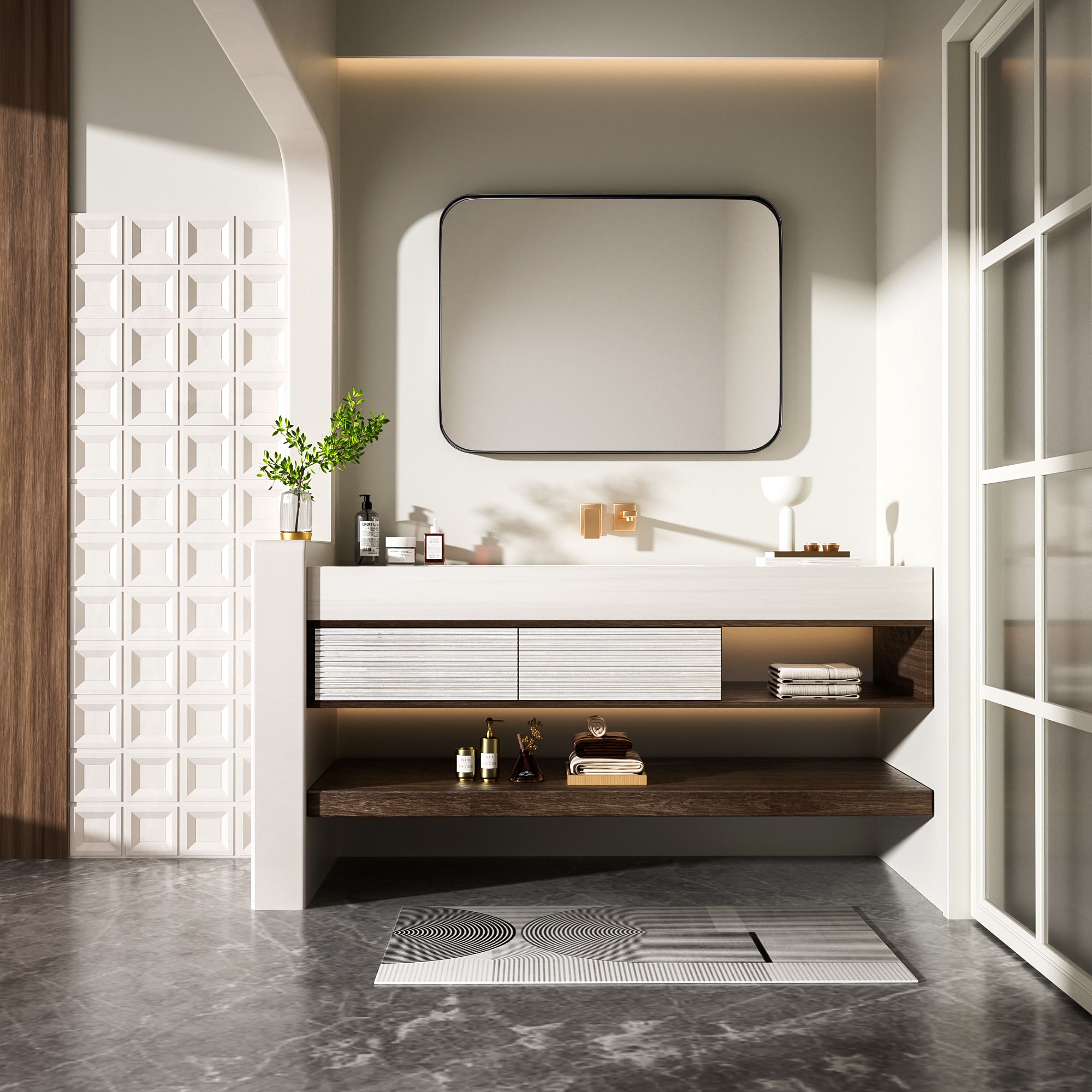LOVMOR Y-TM2432-B Framed-Bath-Mirrors - View #5