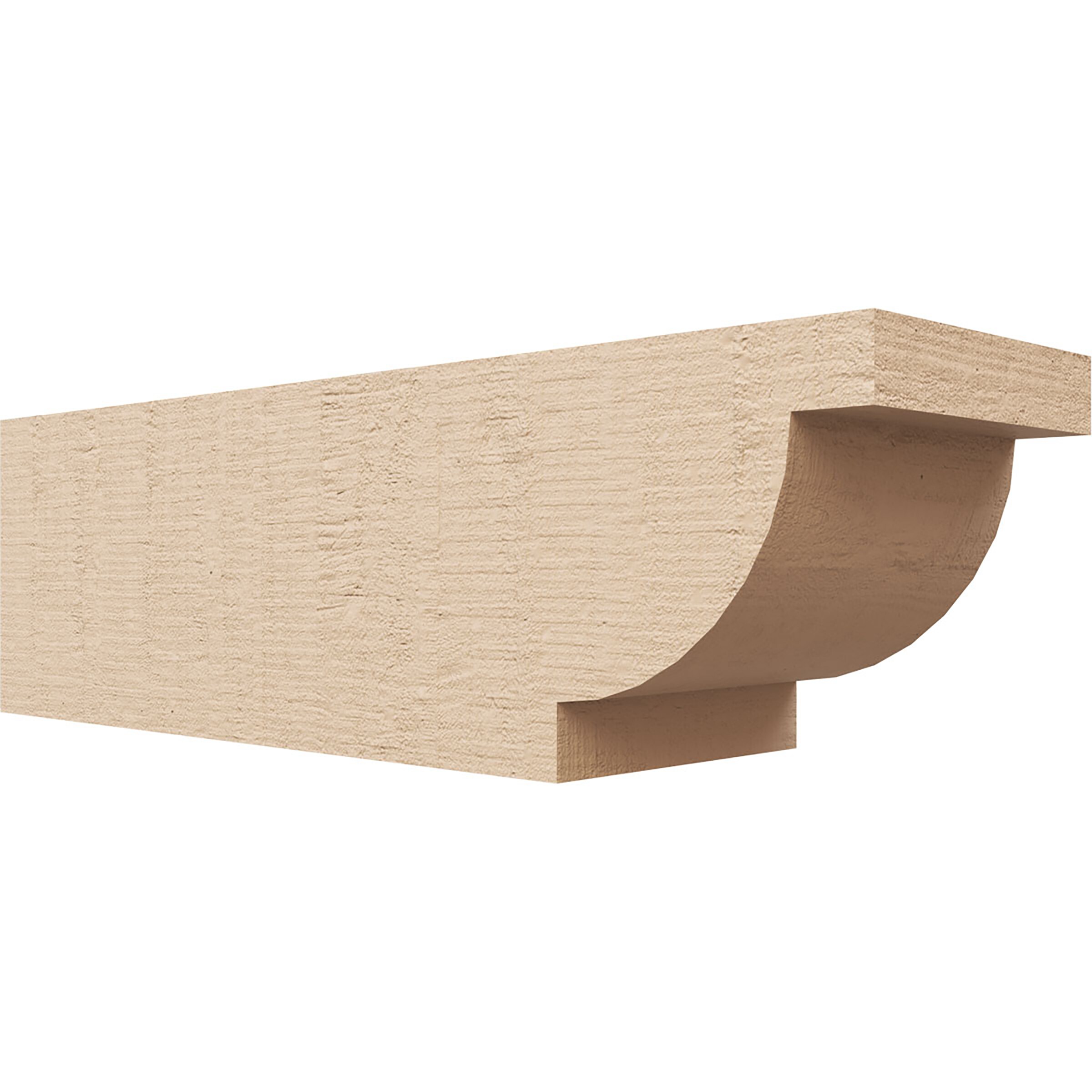Ekena Millwork RFTU06X06X20ALPRCPR Alpine Woodgrain 6-in X 6-in X 20-in Brown Urethane Standard bracket