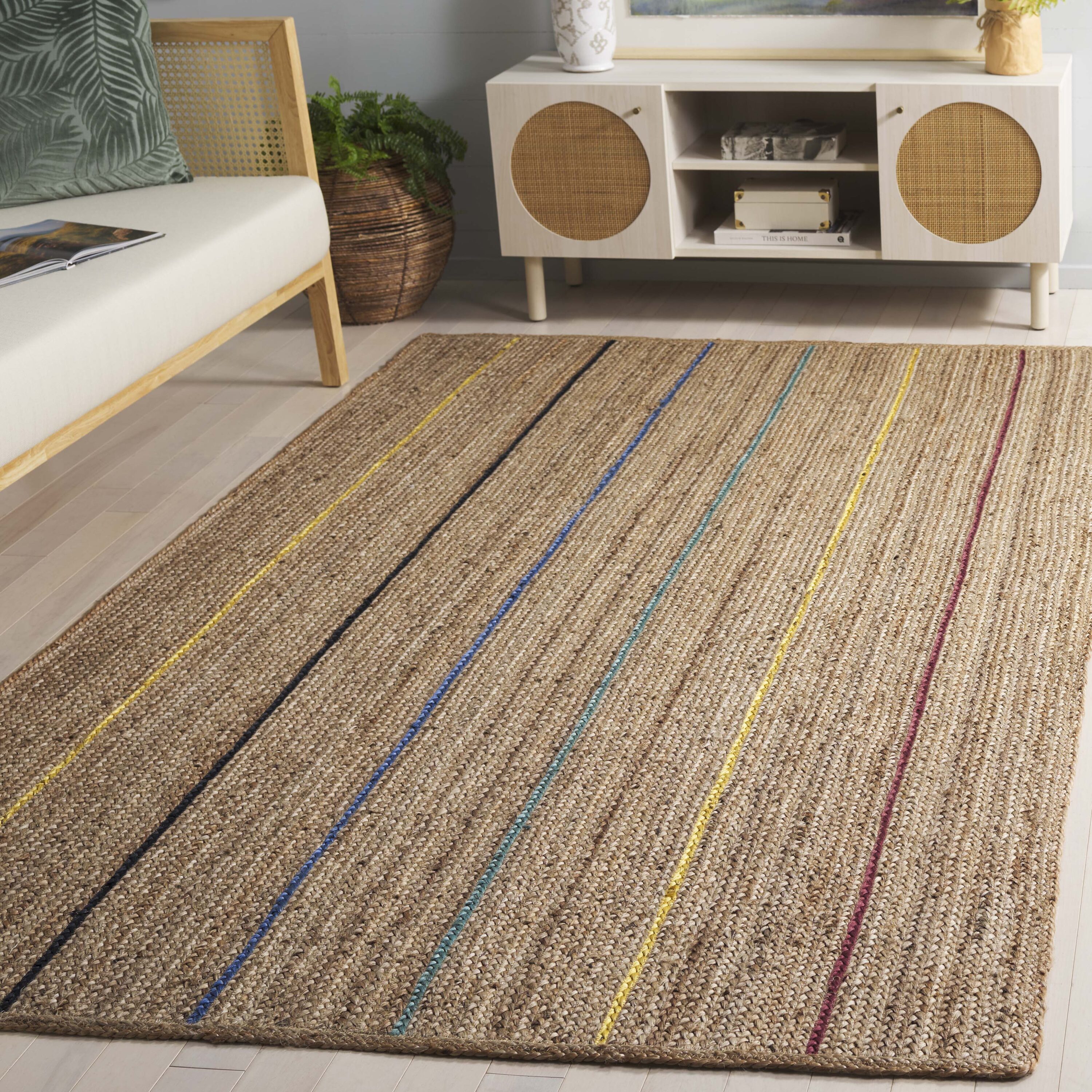  Natural Fiber 810 Natural/Gold Bohemian 4ft x 6ft Small Rectangle Rug