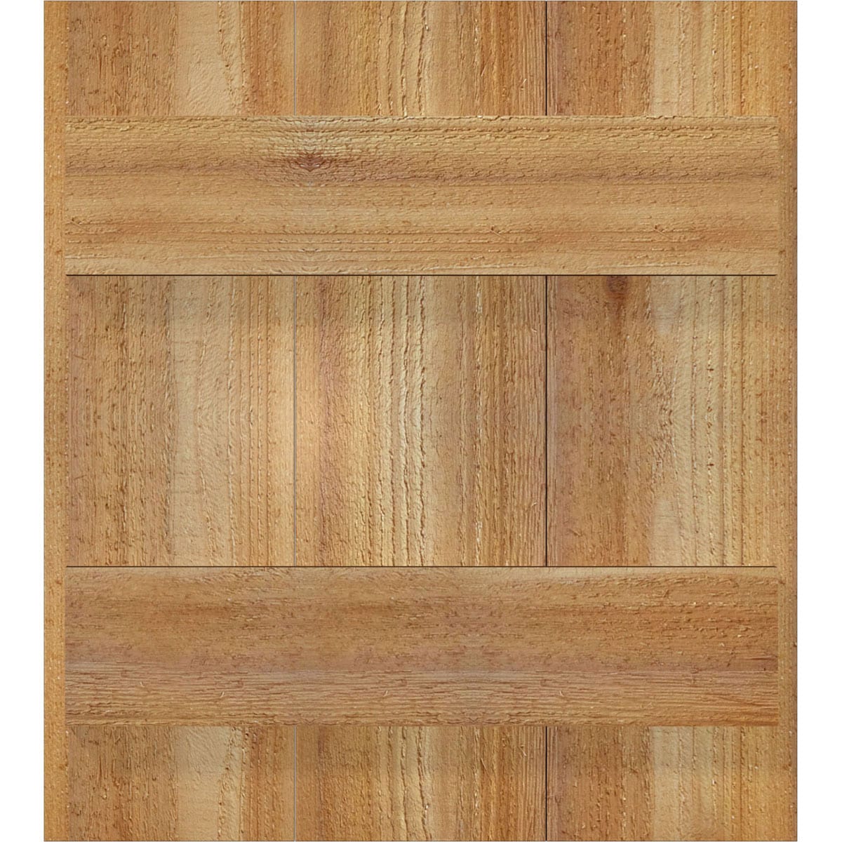 Ekena Millwork RBJ06S16X018RWR 16.125-in W x 18-in H Unfinished Paintable/Stainable Board and batten Wood Exterior Shutters ( 2 -Pack )