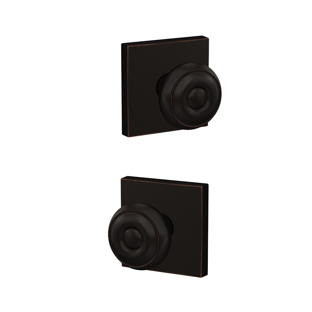 Schlage FC21 GEO 716 COL Custom Georgian - Collins Aged Bronze Interior Bed/Bath Hall/Closet Combined door knob Single pack